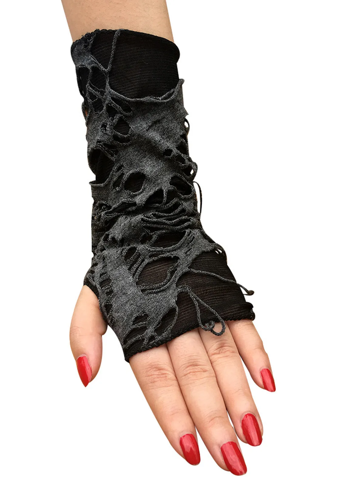 Retro Halloween Ripped Punk Gloves sold by Retro Stage product image thumbnail 4