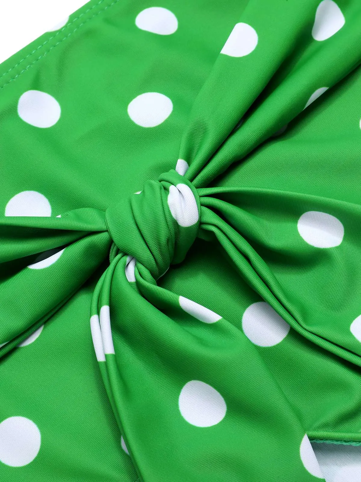 Vintage 1950s Polka Dots Strap Swimsuit sold by Retro Stage product image thumbnail 4