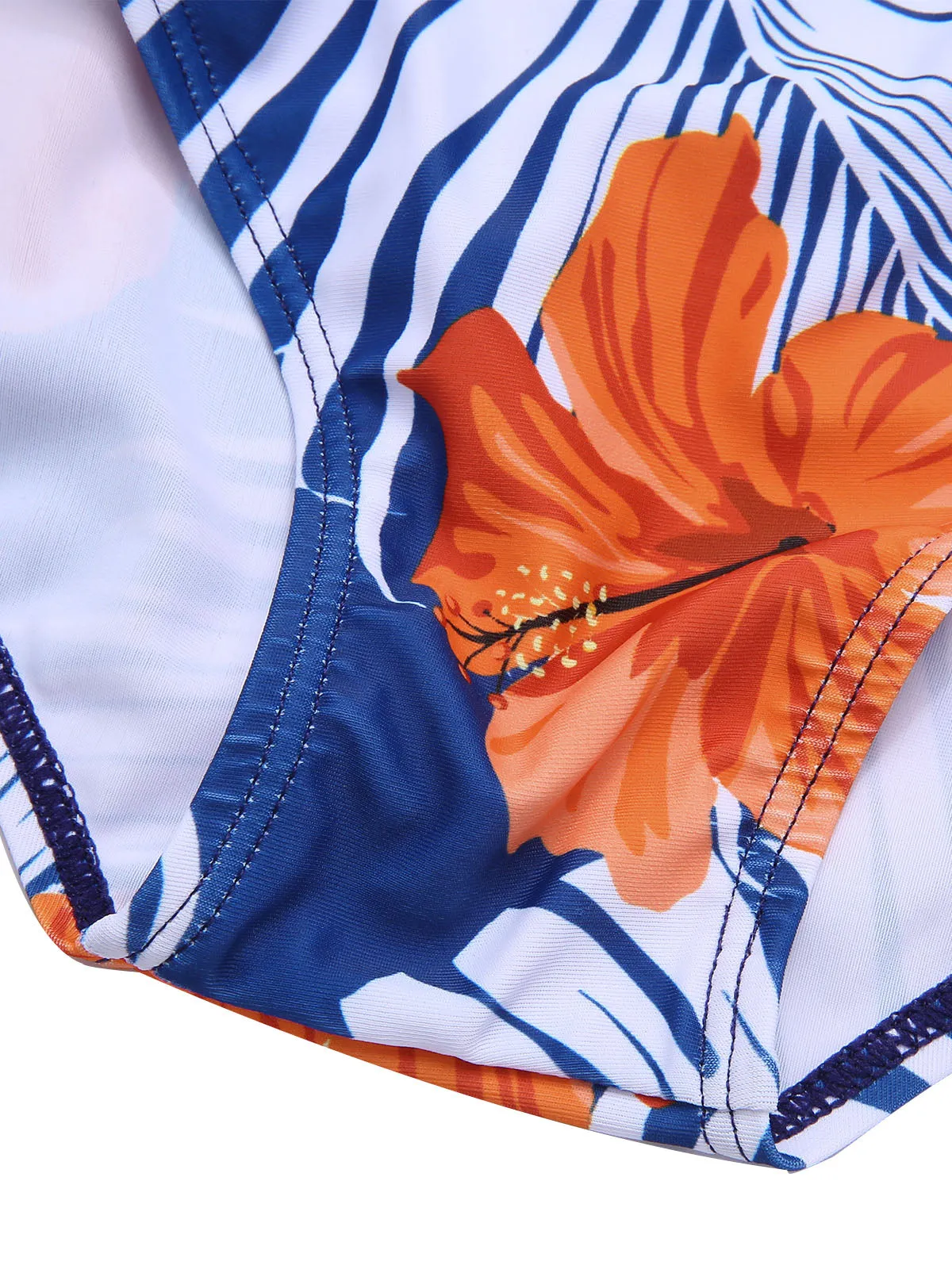 1940s Halter Flowers Pleated Bikini Set sold by Retro Stage product image thumbnail 3