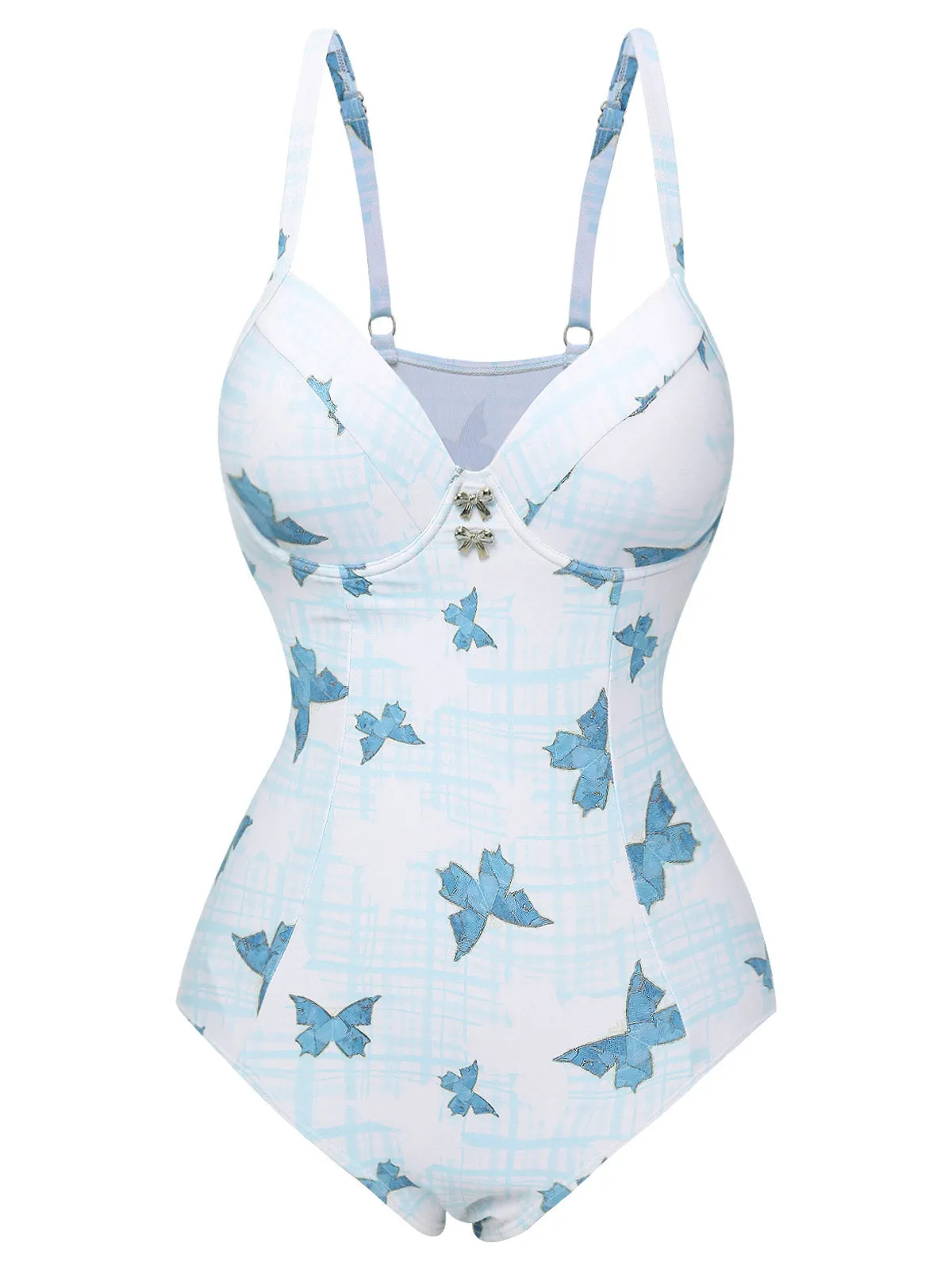 Multicolor 1970s Butterfly Bow Strap Swimsuit sold by Retro Stage product image thumbnail 2