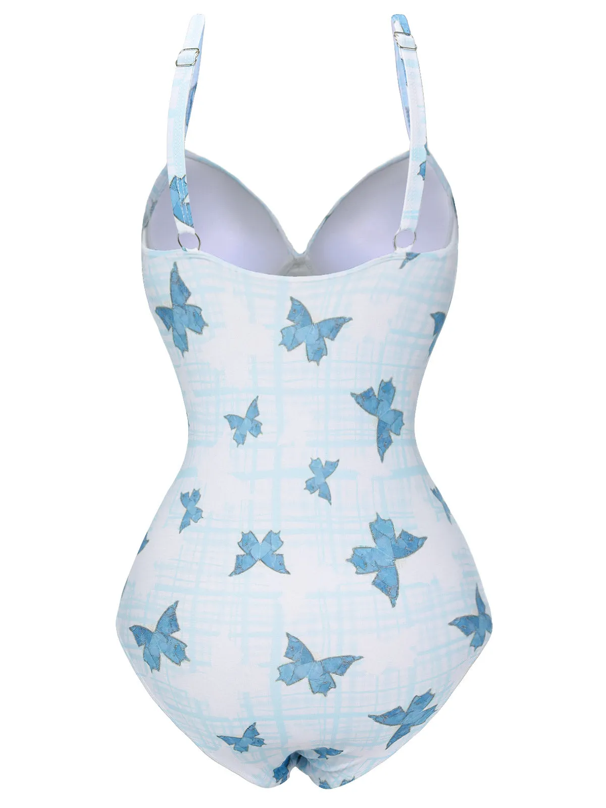 Multicolor 1970s Butterfly Bow Strap Swimsuit sold by Retro Stage product image thumbnail 4