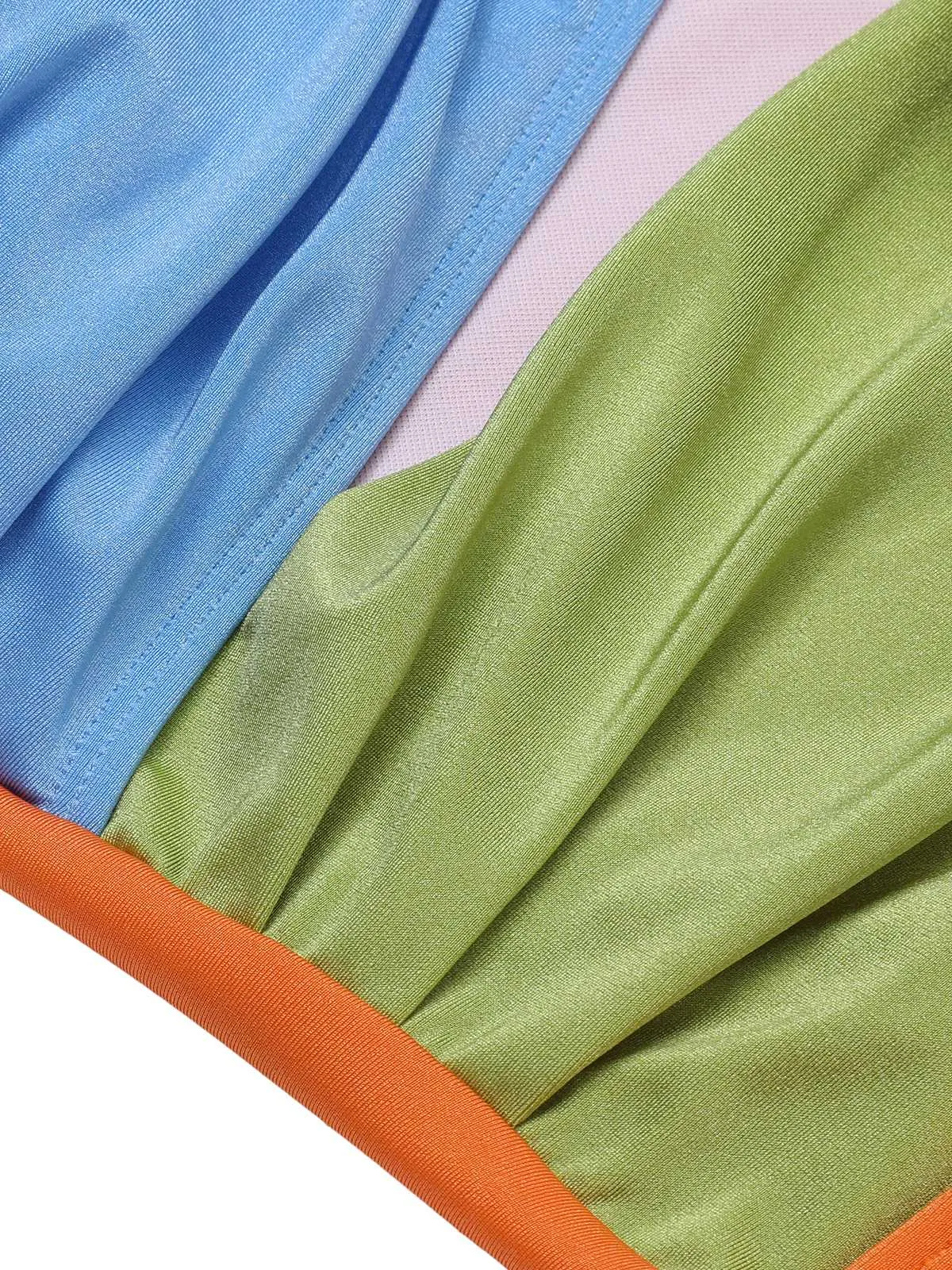 1930s Spaghetti Strap Contrast 3D Flower One-Piece Swimsuit sold by Retro Stage product image thumbnail 4