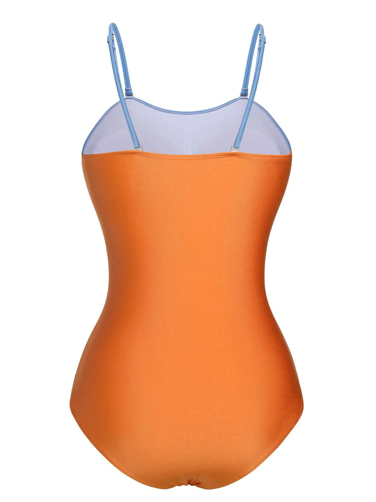 1930s Spaghetti Strap Contrast 3D Flower One-Piece Swimsuit sold by Retro Stage product image thumbnail 3