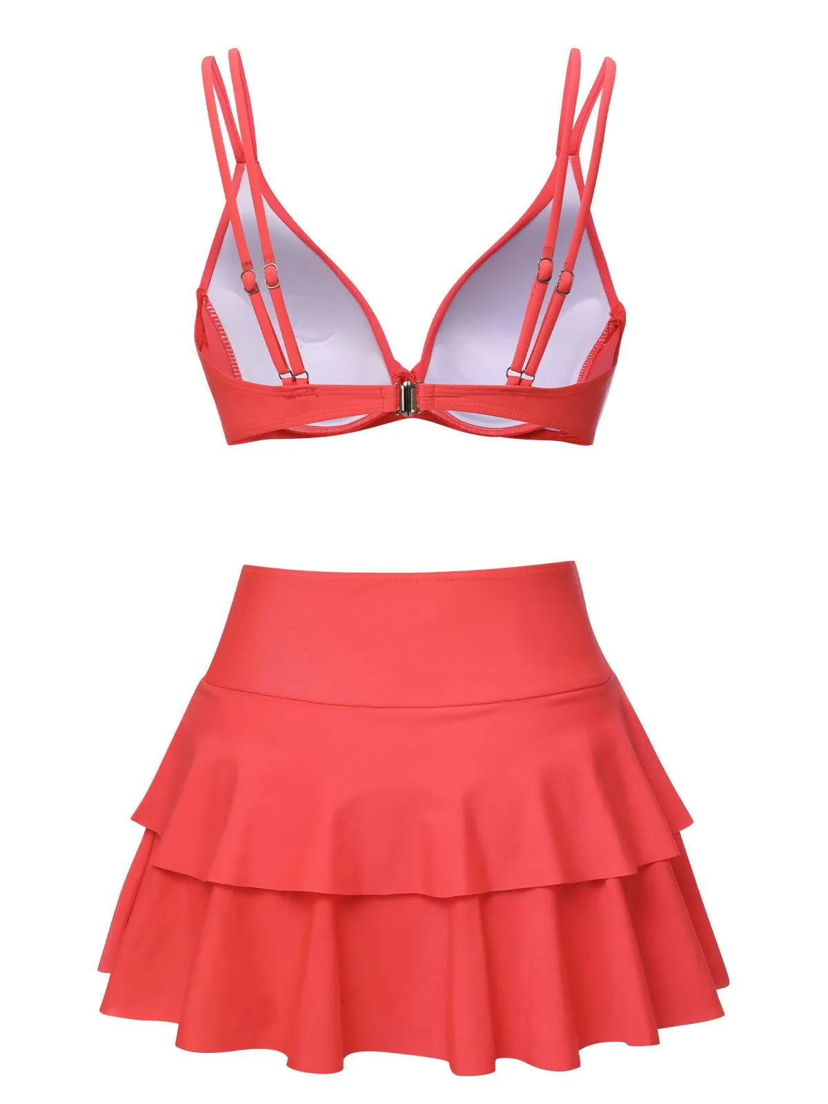 1950s Solid Suspender Skirt Swimsuit sold by Retro Stage product image thumbnail 3