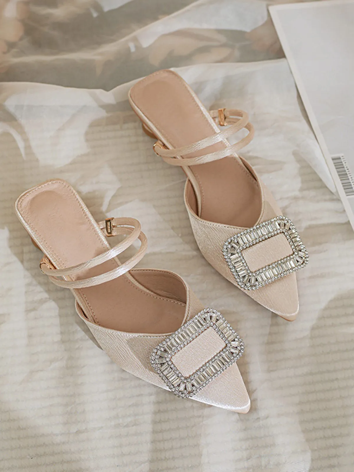 Retro Pointed Toe Square Metal Buckle Sandals sold by Retro Stage product image thumbnail 4