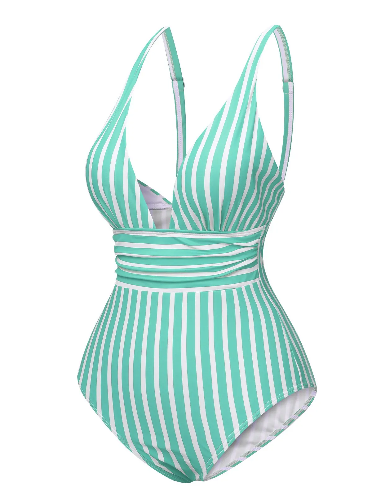 1950s Stripes Spaghetti Strap One-Piece Swimsuit sold by Retro Stage product image thumbnail 4