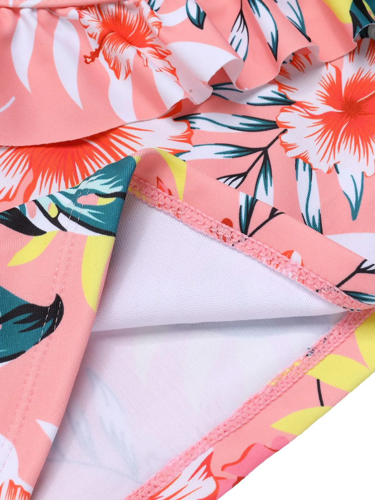 1930s Tropical Plants Ruffled V-Neck Tankini Set sold by Retro Stage product image thumbnail 4