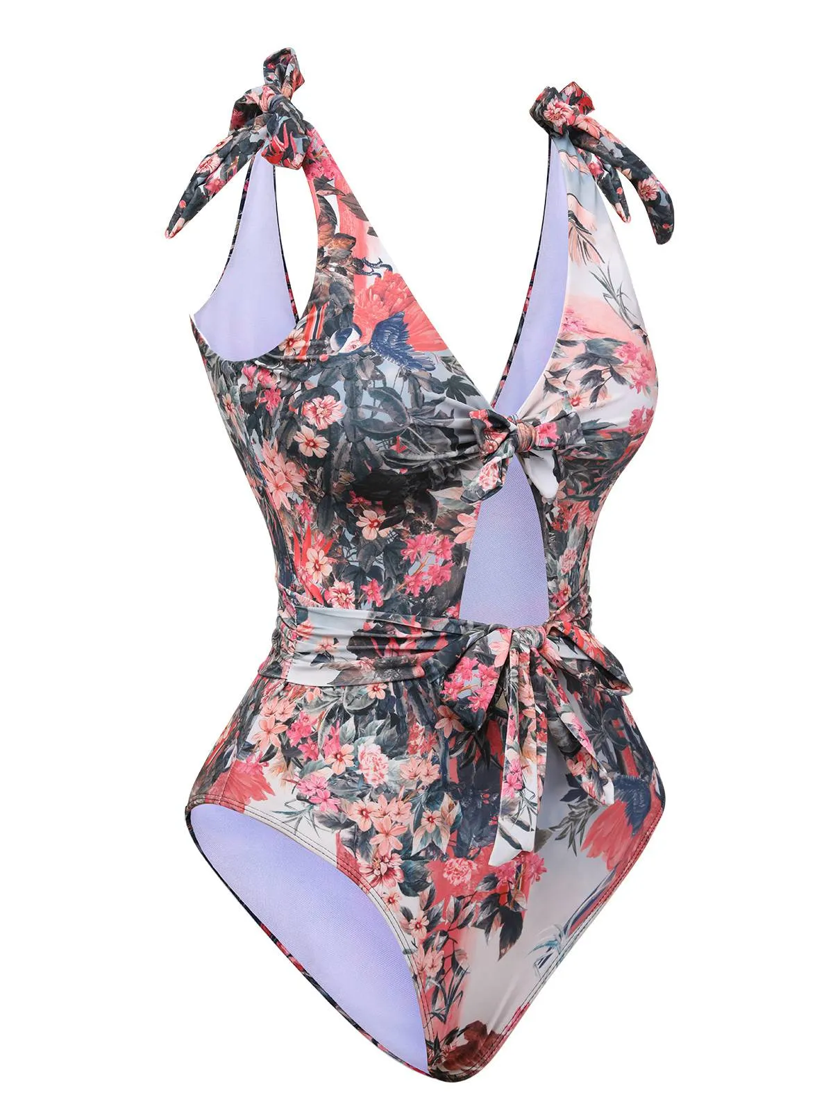1940s Retro Pictorial Hollow One-Piece Swimsuit sold by Retro Stage product image thumbnail 2
