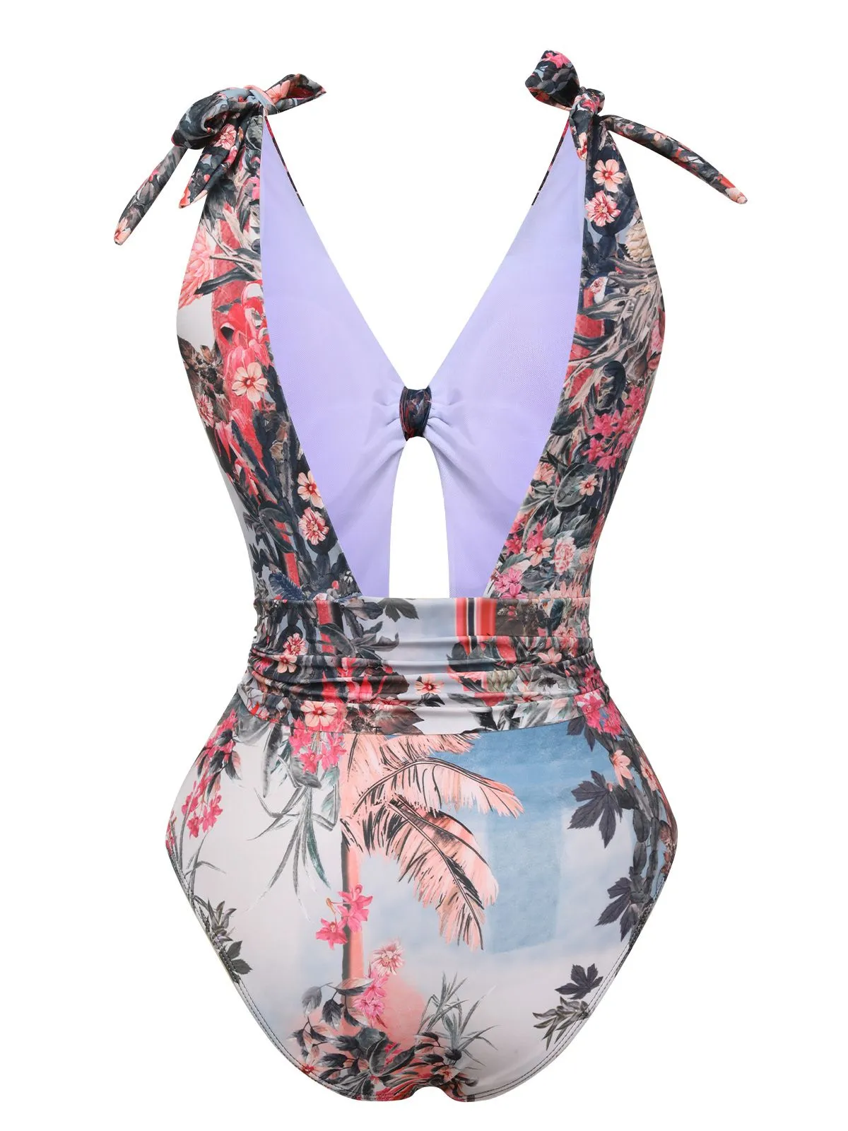 1940s Retro Pictorial Hollow One-Piece Swimsuit sold by Retro Stage product image thumbnail 3