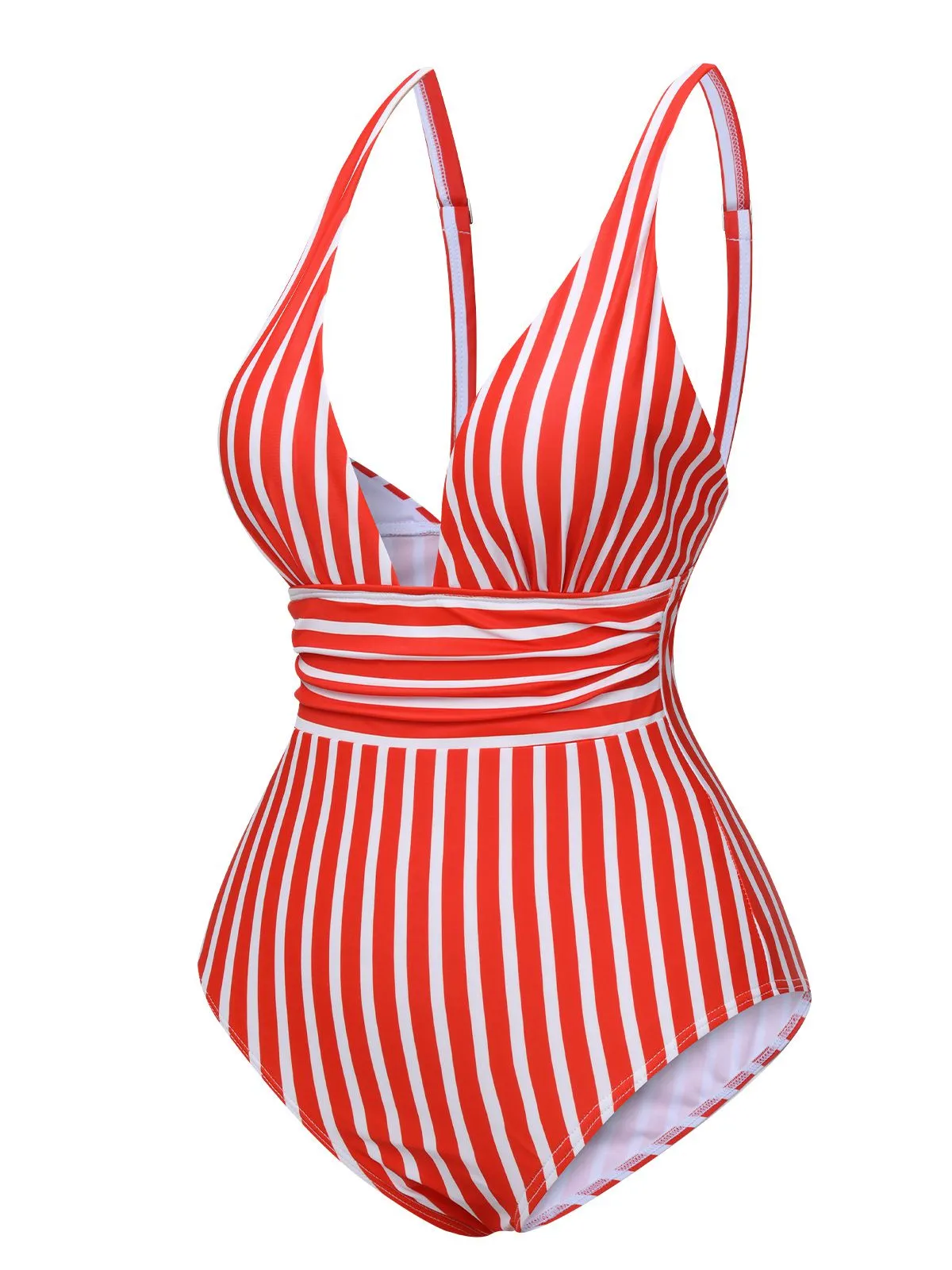 1950s Stripes Spaghetti Strap One-Piece Swimsuit sold by Retro Stage product image thumbnail 4