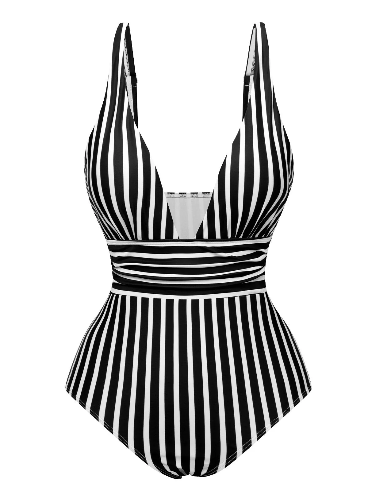 1950s Stripes Spaghetti Strap One-Piece Swimsuit sold by Retro Stage product image thumbnail 3