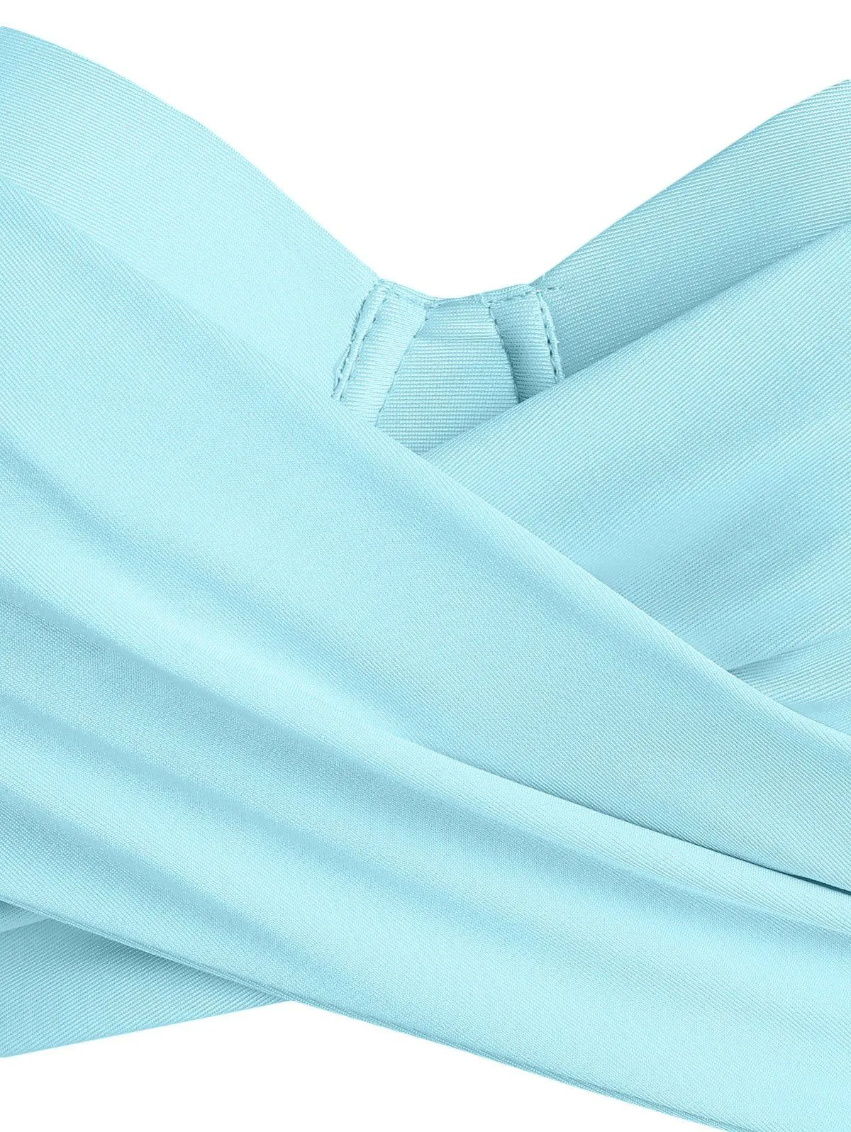 Sky Blue 1950s Straps Criss Cross Bikini Set sold by Retro Stage product image thumbnail 3