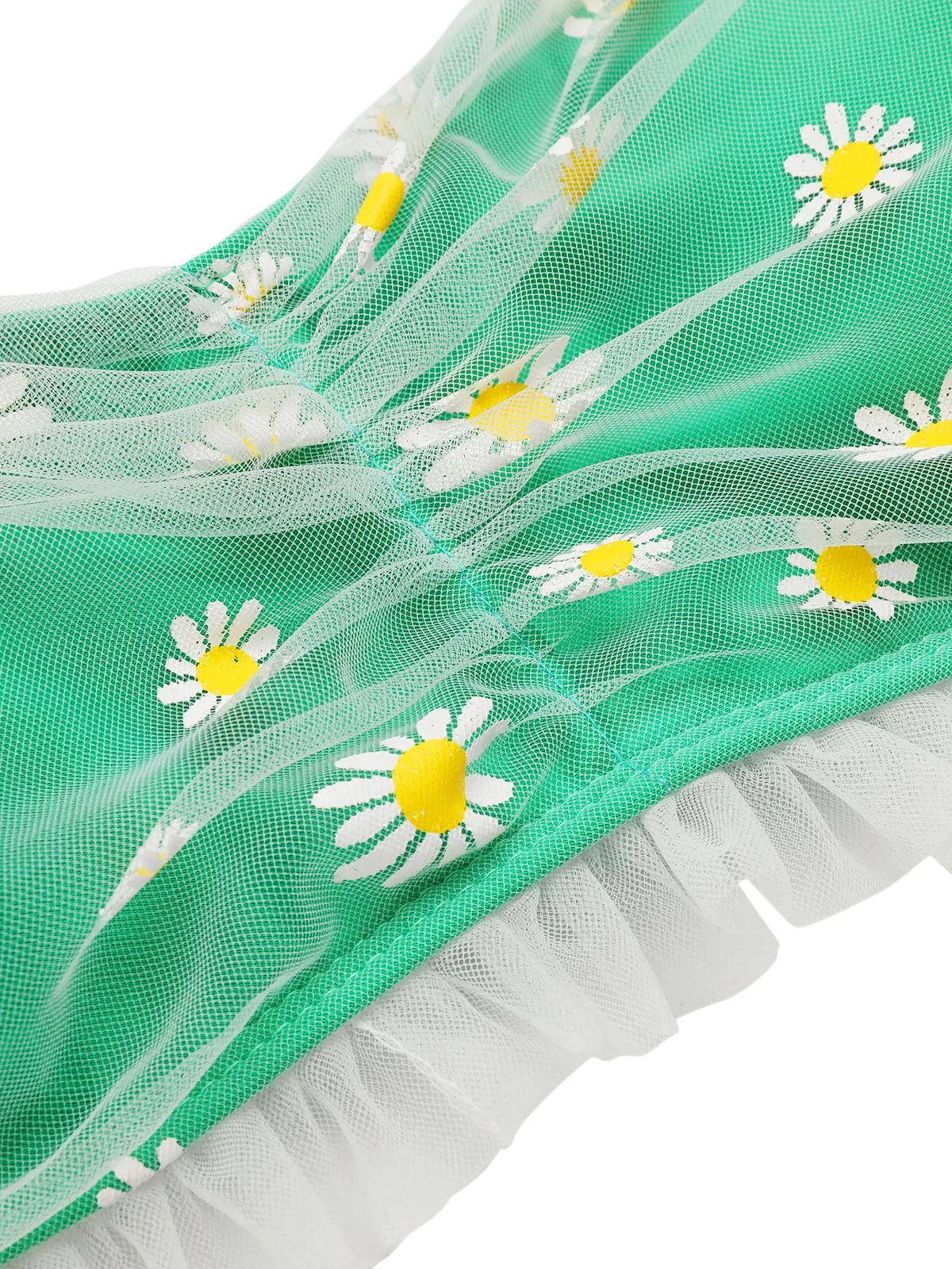 Green 1950s Summer Daisy Tankini Set sold by Retro Stage product image thumbnail 4