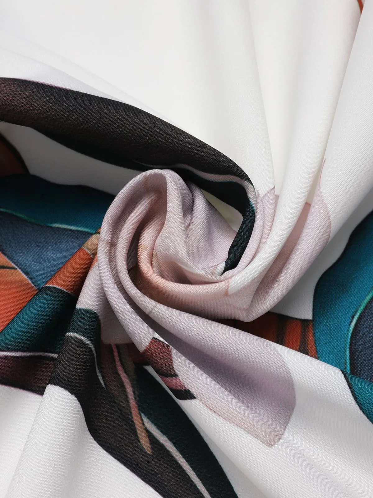 White 1960s Floral Square Neck Jumpsuit sold by Retro Stage product image thumbnail 4