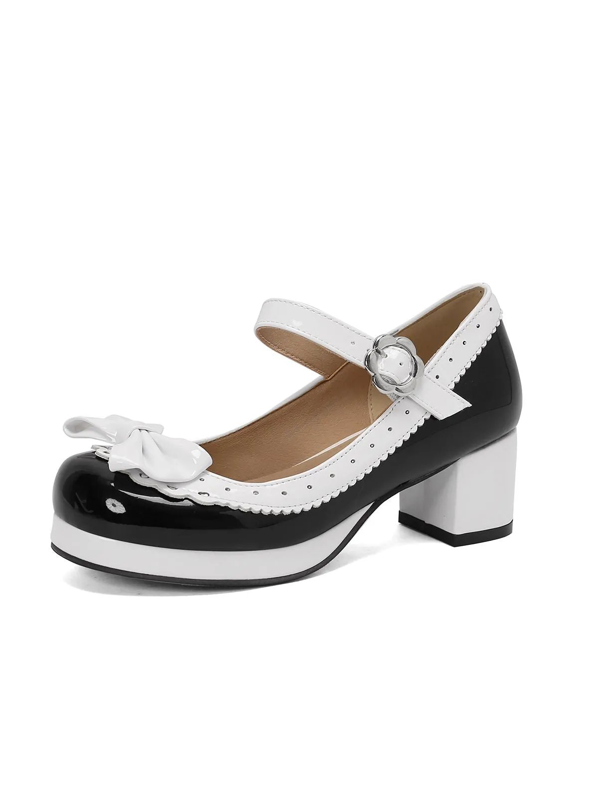 Retro PU Leather Bow High Heels sold by Retro Stage product image thumbnail 2