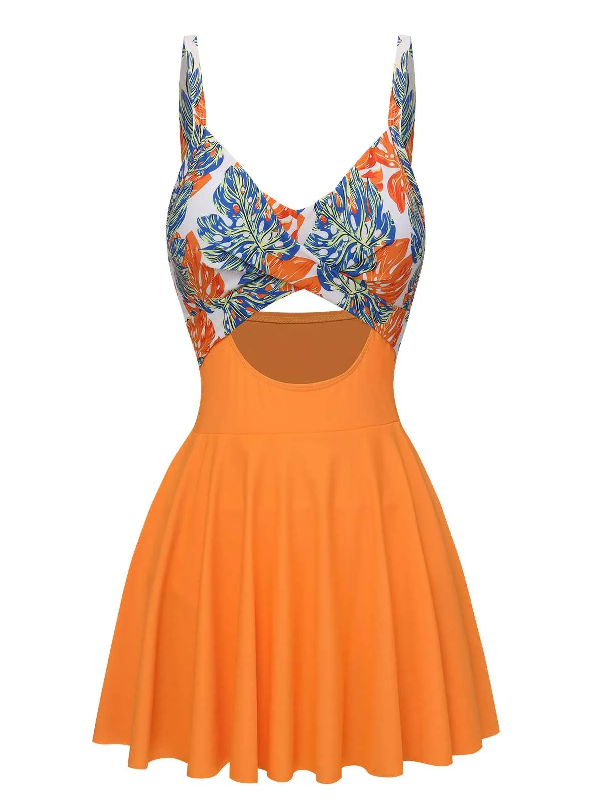 Multicolor 1960s Print Spaghetti Strap Swimsuit sold by Retro Stage