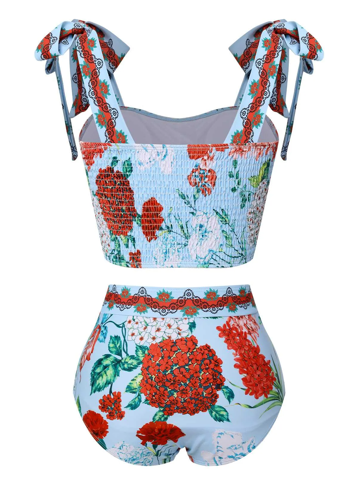 Multicolor 1960s Strap Floral Swimsuit sold by Retro Stage product image thumbnail 3