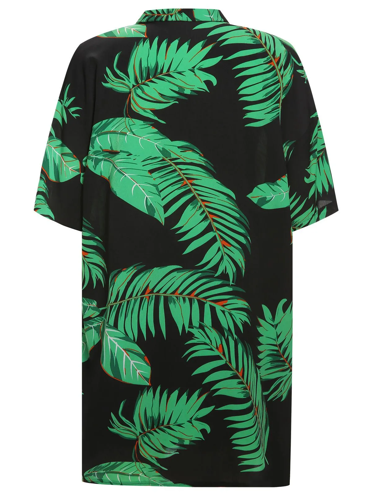 2PCS Green 1980s Palm Leaves Tropical Top & Shorts sold by Retro Stage product image thumbnail 2