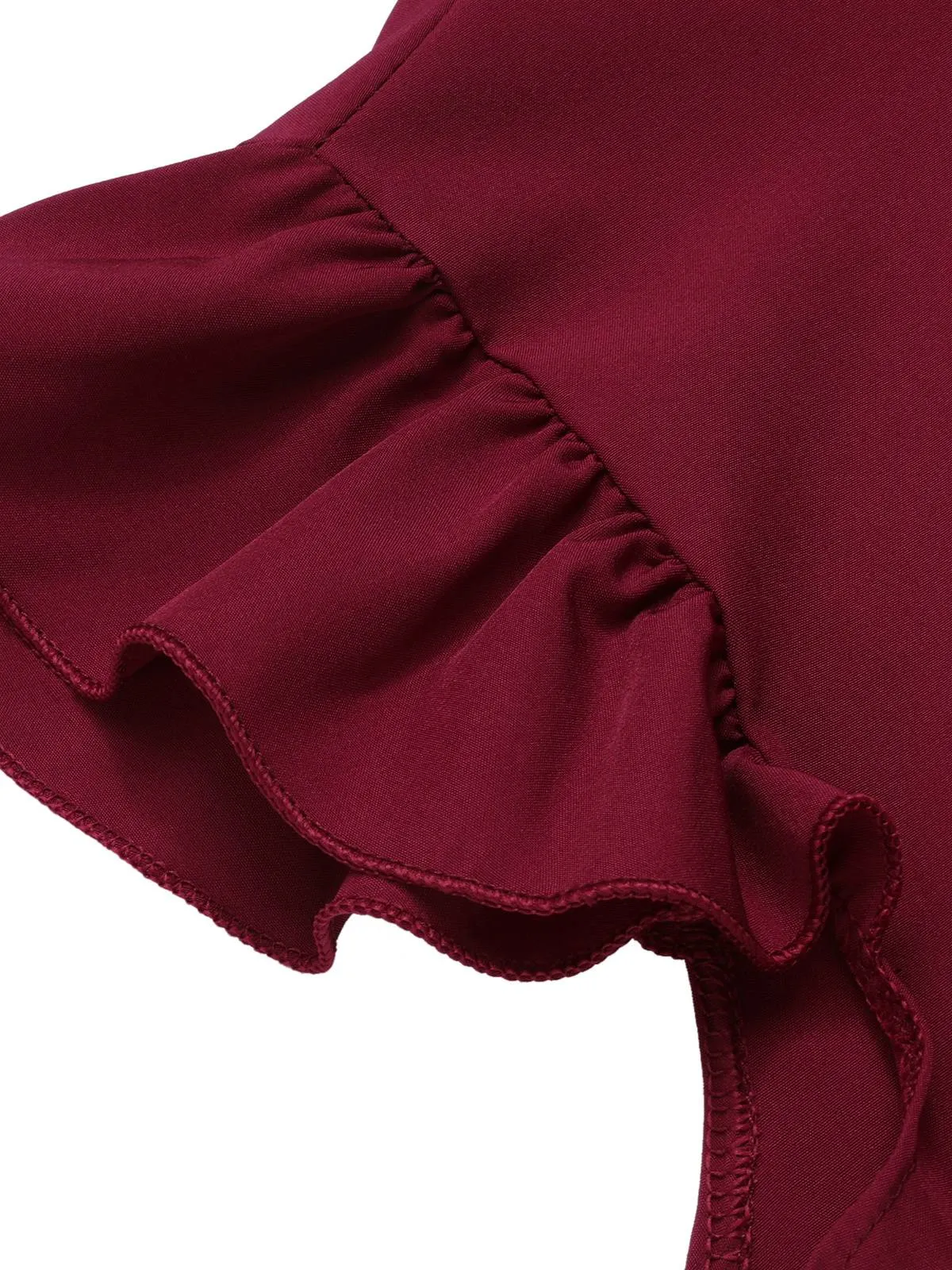 1950s Tie Neck Cap Sleeve Tops sold by Retro Stage product image thumbnail 4