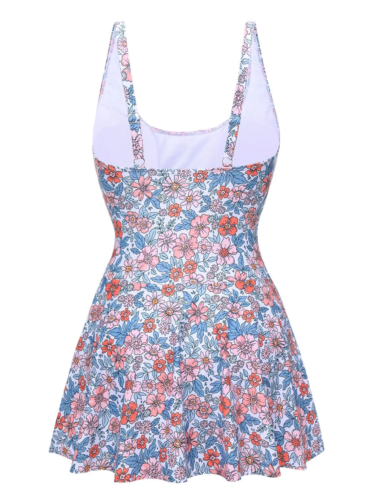 1950s Floral Knot Wide Strap Skirt Swimsuit sold by Retro Stage product image thumbnail 3