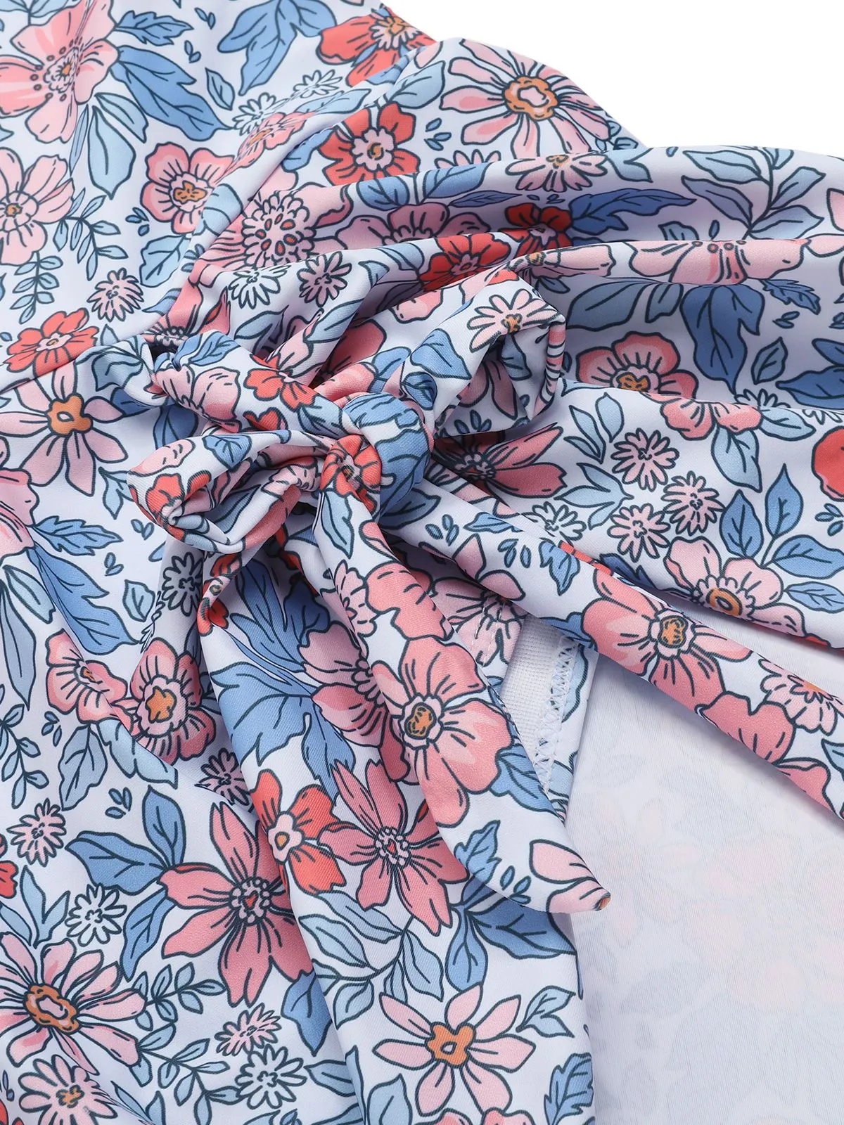 1950s Floral Knot Wide Strap Skirt Swimsuit sold by Retro Stage product image thumbnail 4