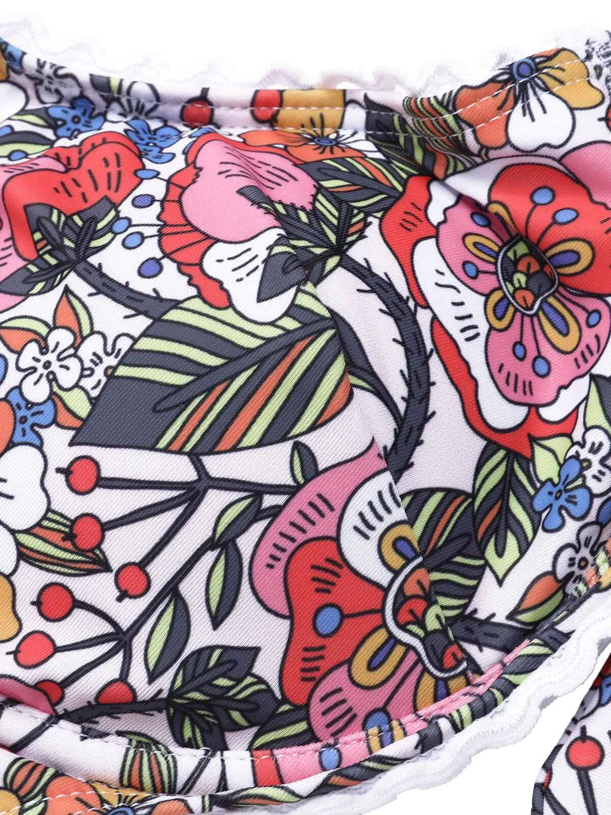 1970s Hippie Floral Wide Strap Swimsuit sold by Retro Stage product image thumbnail 4