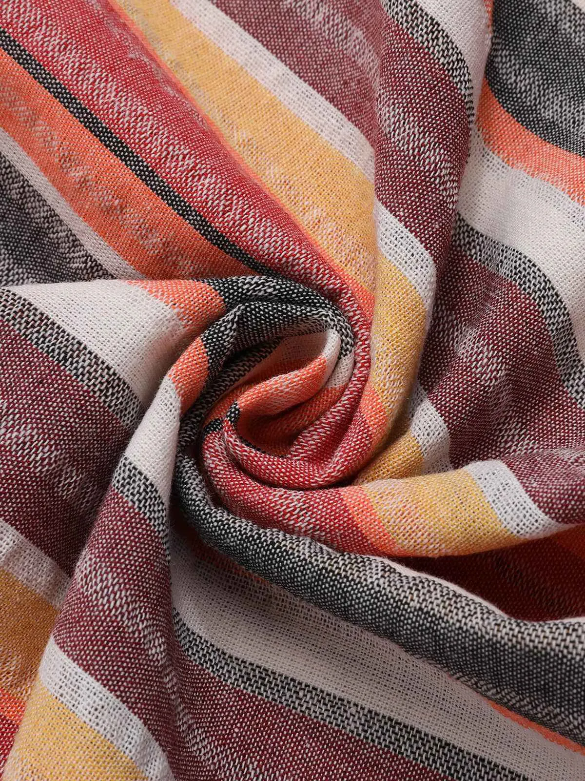 1980s Round Halter Antique Stripe Dress sold by Retro Stage product image thumbnail 4