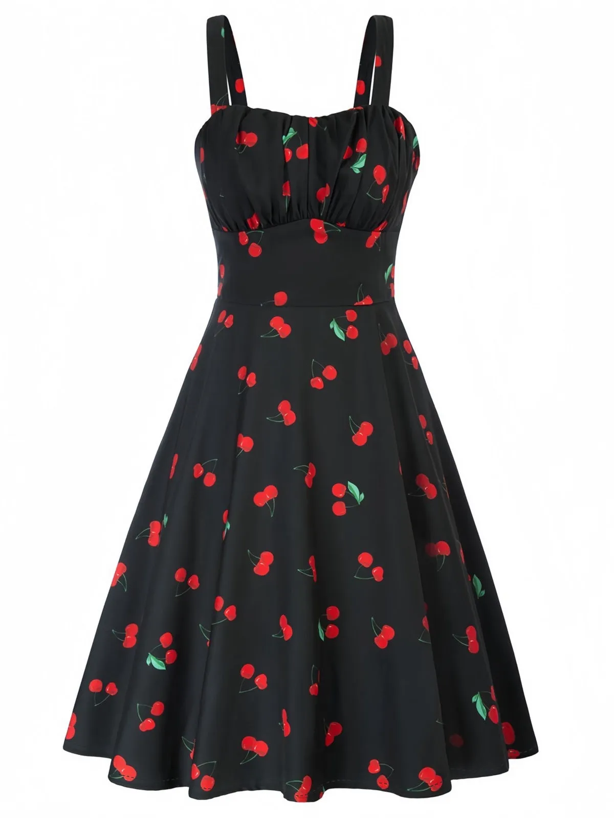 1950s Botanical Print Strap High Waist Dress sold by Retro Stage product image thumbnail 3