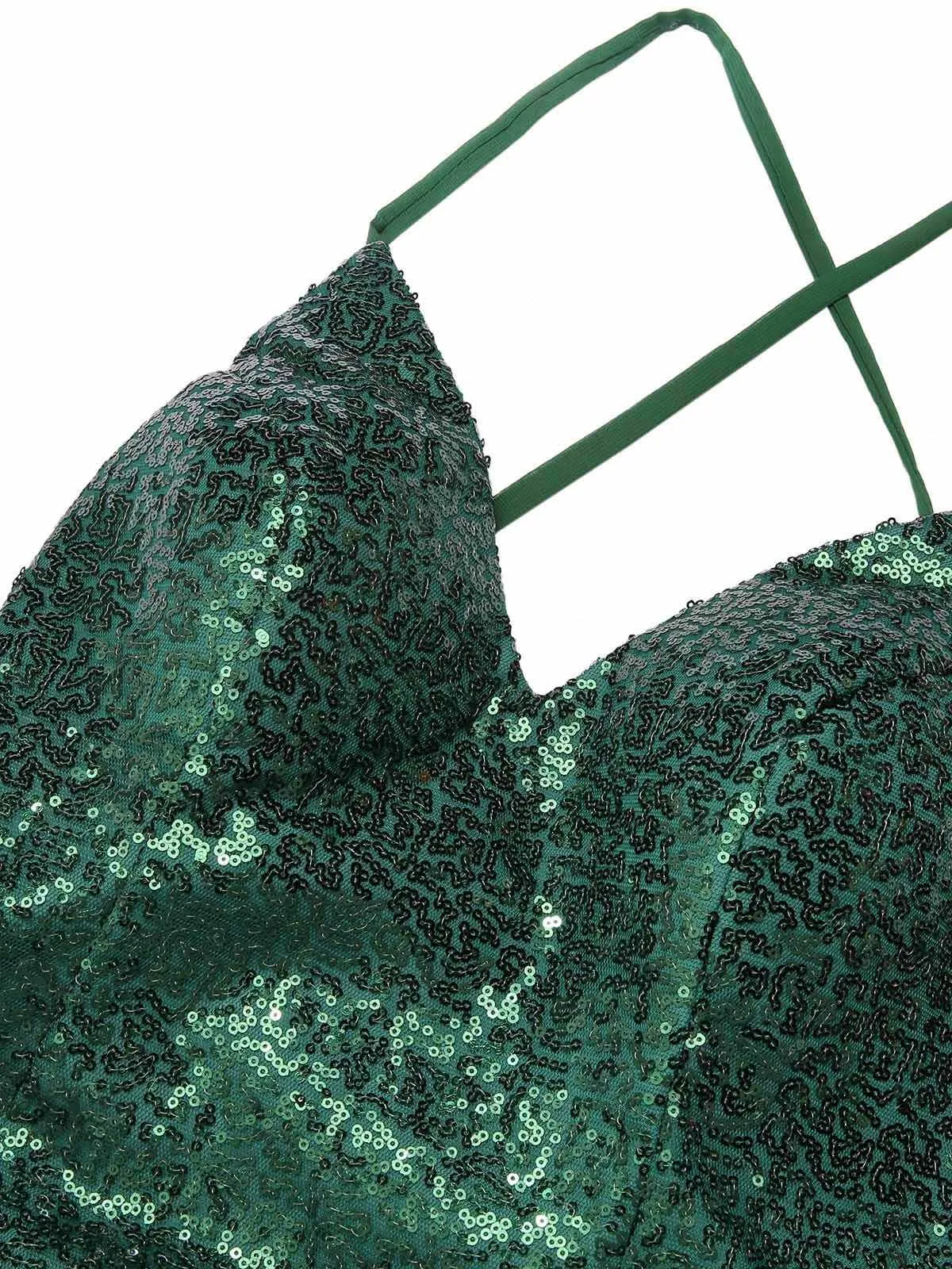 1920s V-Neck Side Slit Sequined Sling Dress sold by Retro Stage product image thumbnail 5