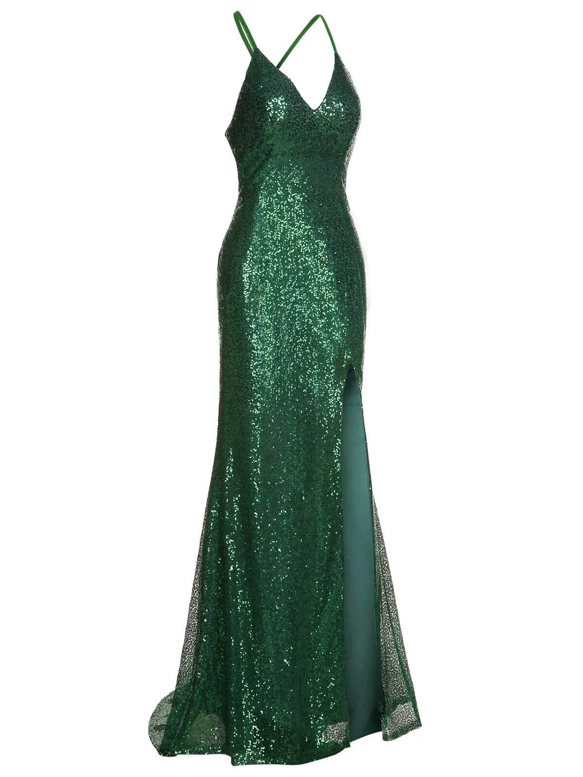 1920s V-Neck Side Slit Sequined Sling Dress sold by Retro Stage product image thumbnail 3