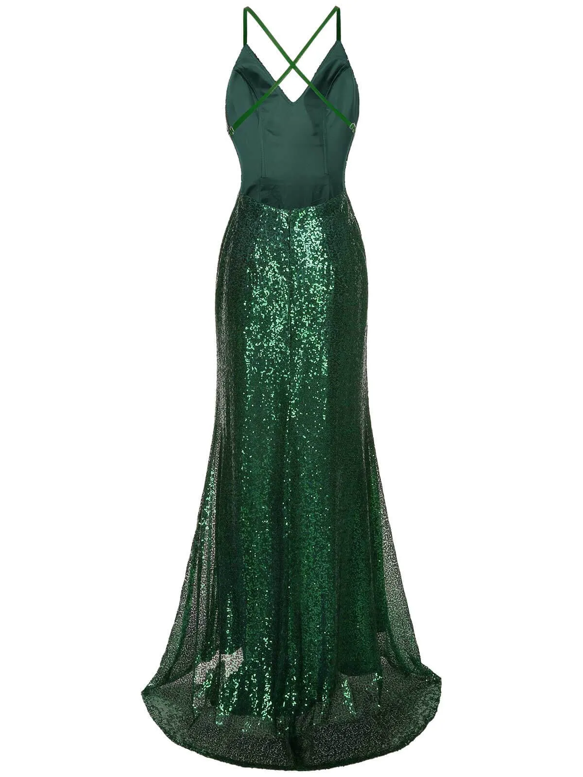 1920s V-Neck Side Slit Sequined Sling Dress sold by Retro Stage product image thumbnail 4