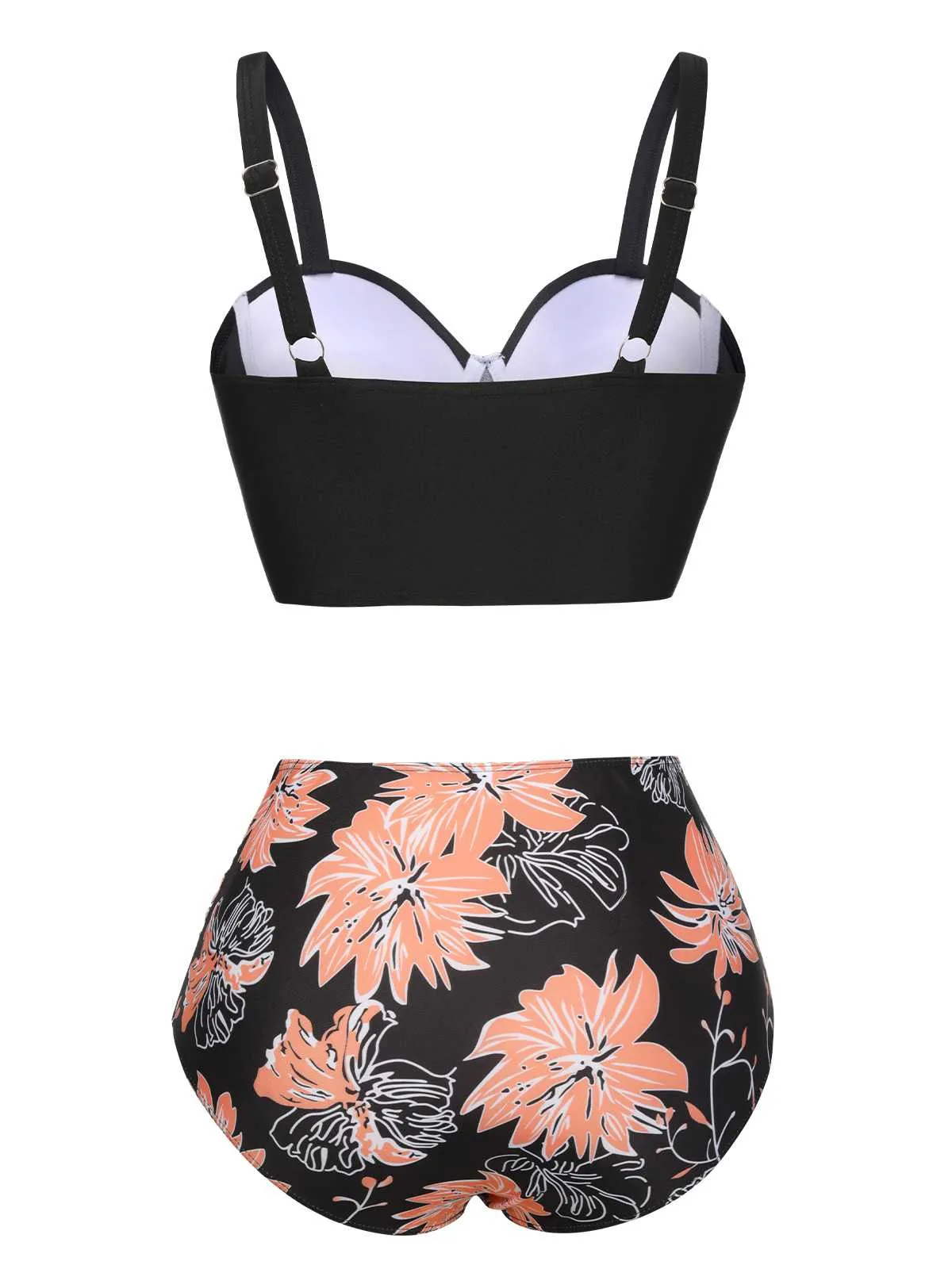 1960s Print Spaghetti Strap Swimsuit sold by Retro Stage product image thumbnail 3