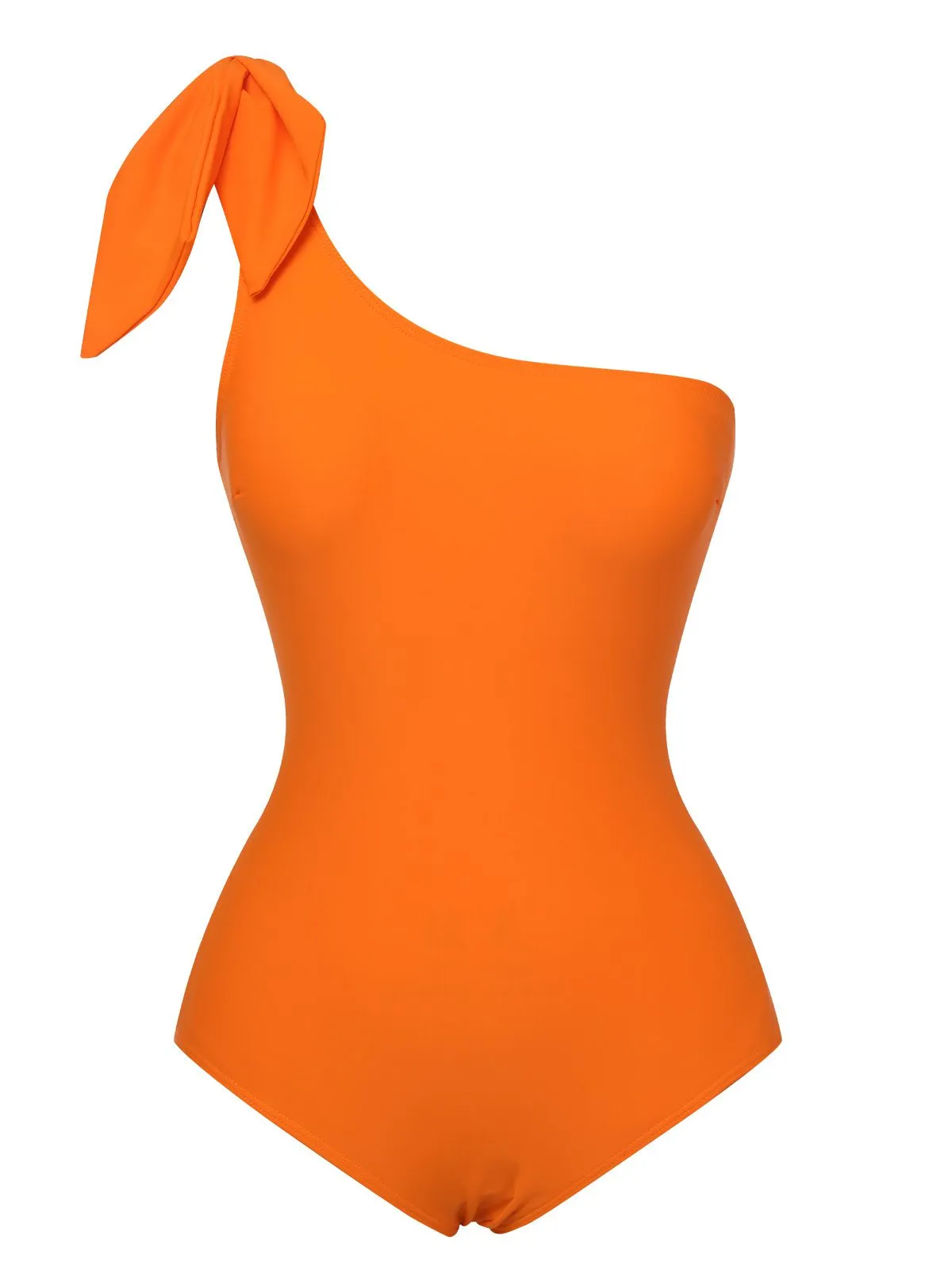 Orange 1940s Solid Swimsuit & High Low Cover-Up sold by Retro Stage product image thumbnail 4