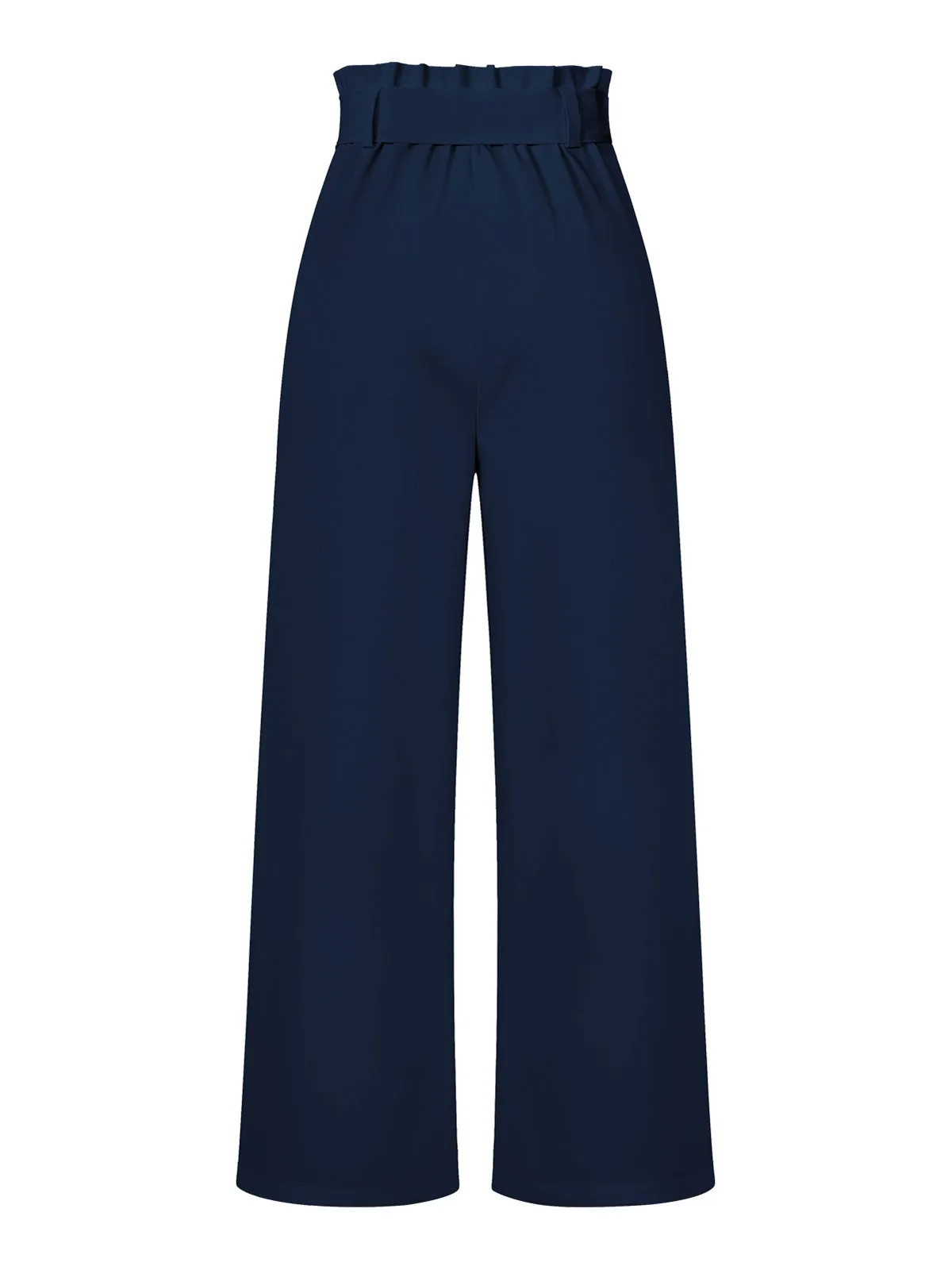 Dark Blue 1940s High Waist Bow Waist Pants sold by Retro Stage product image thumbnail 2