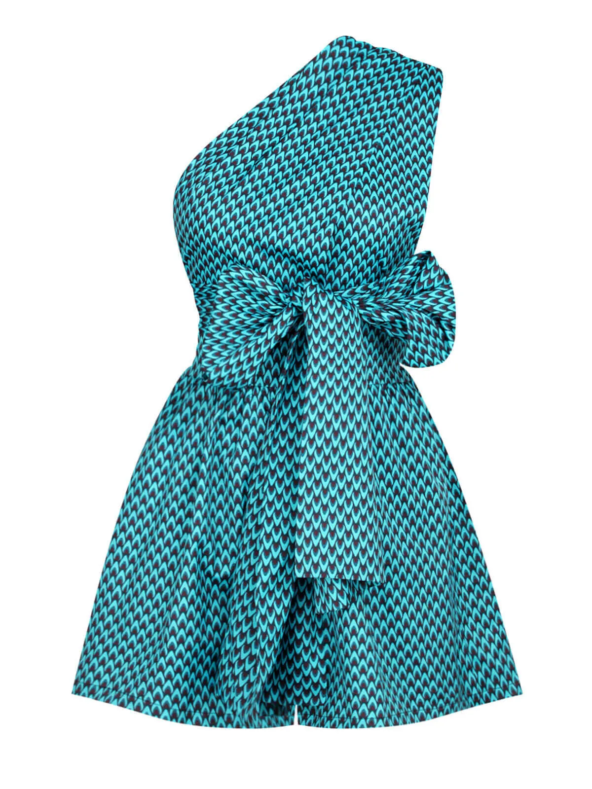 Blue 1950s Fishback Multi-wear Cap Sleeve Romper sold by Retro Stage product image thumbnail 2