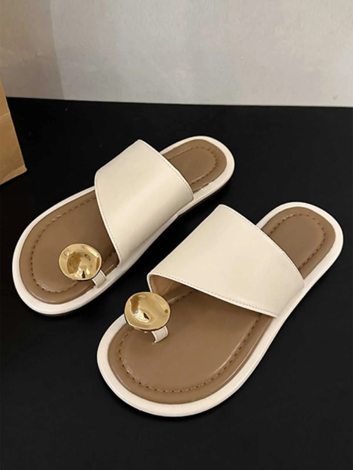 Metal Thumb-Toe Beach Sandals sold by Retro Stage