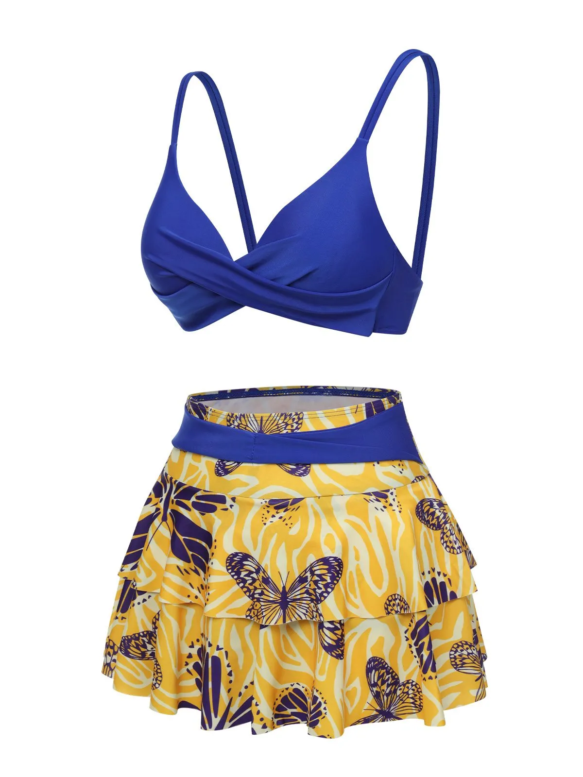 1950s Solid Top & Double Layer Printing Swimsuit sold by Retro Stage product image thumbnail 5