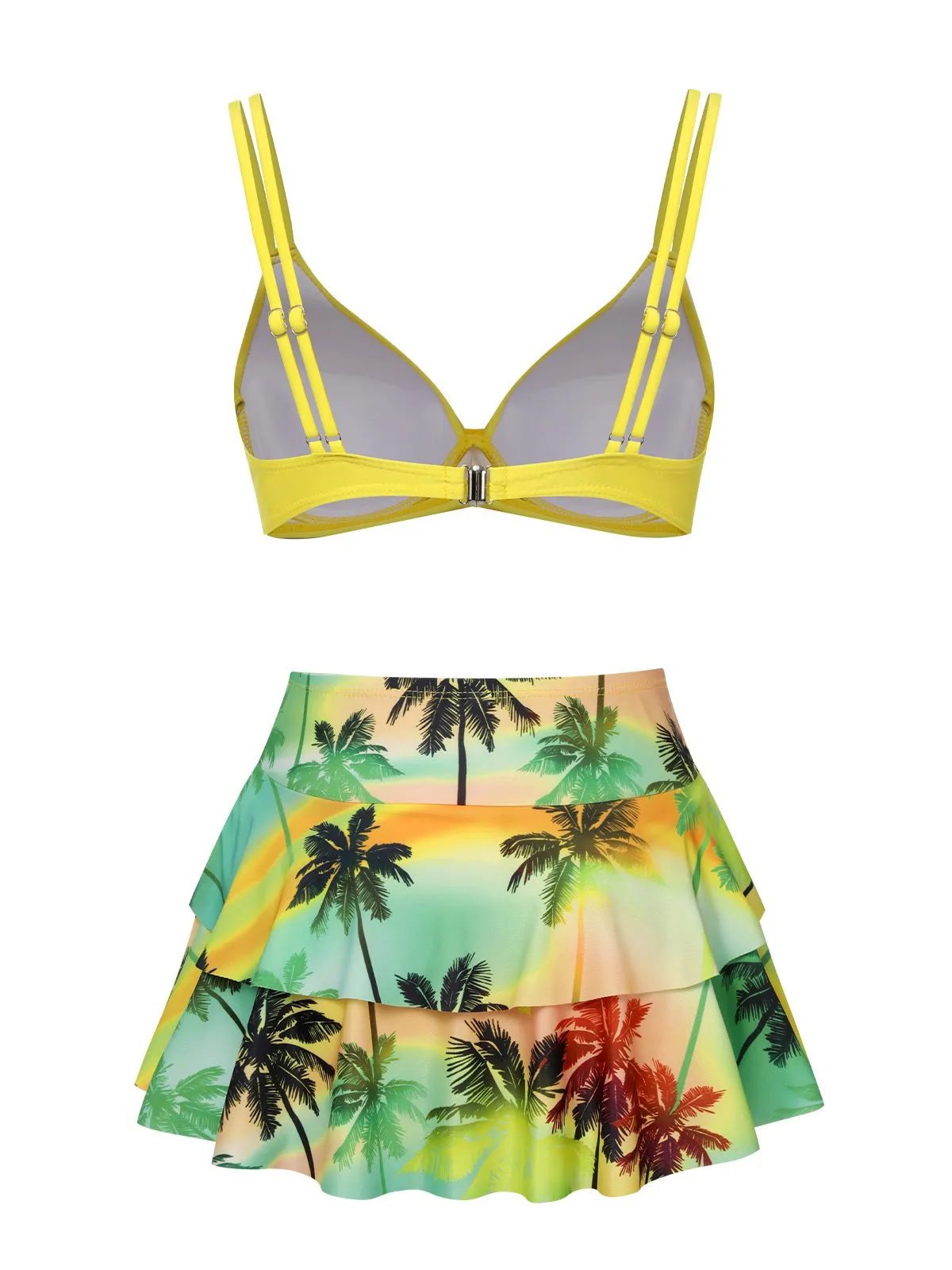 1950s Solid Top & Double Layer Printing Swimsuit sold by Retro Stage product image thumbnail 4