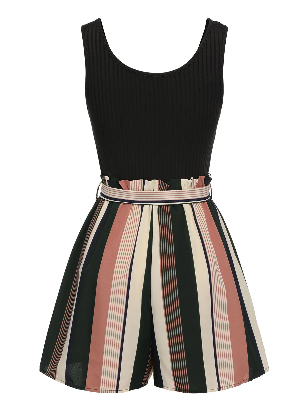 1950s Stripes Knitted Belted Romper sold by Retro Stage product image thumbnail 3