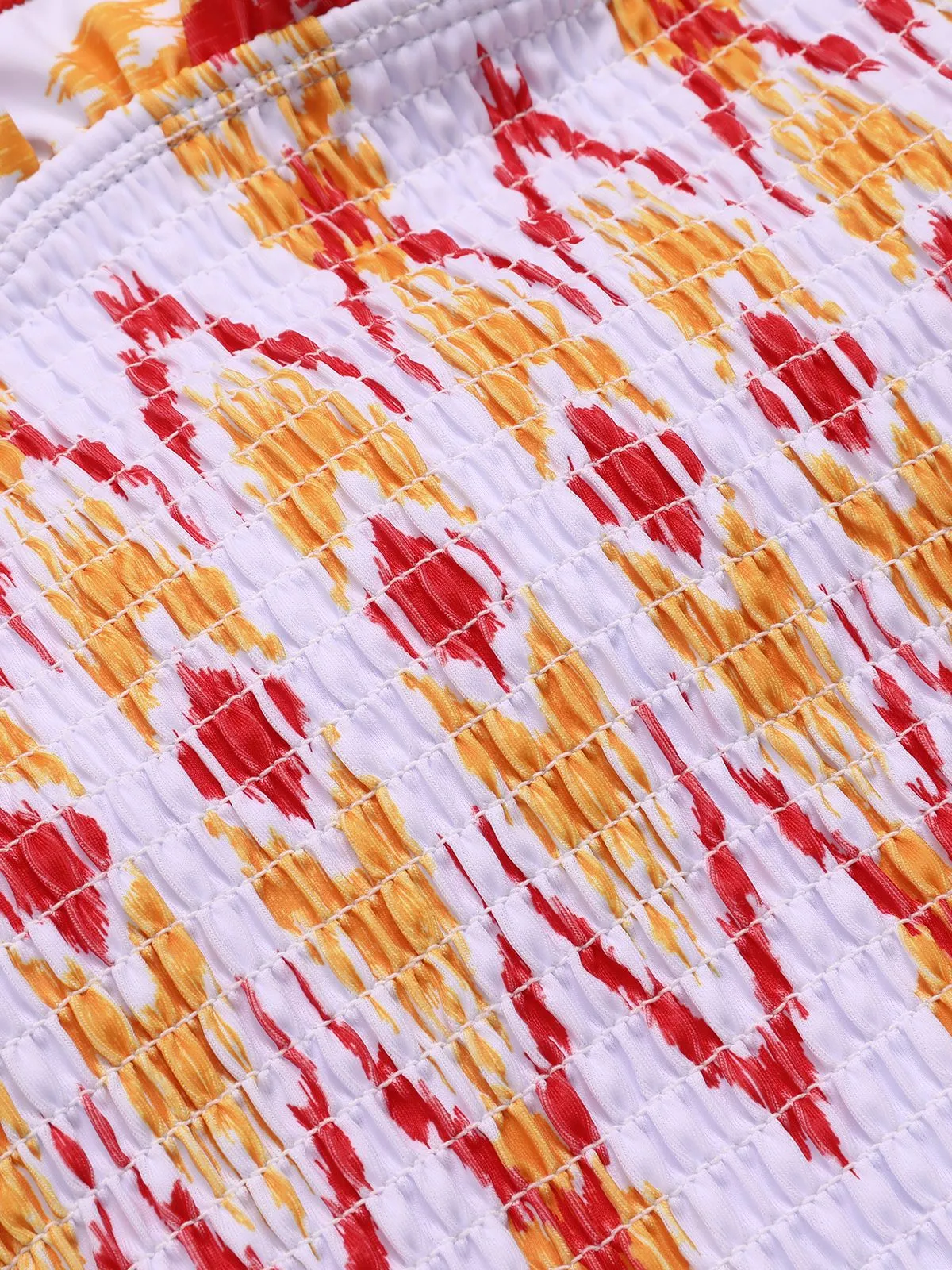 1960s Chevron Smocking Strap Bandeau Swimsuit sold by Retro Stage product image thumbnail 4