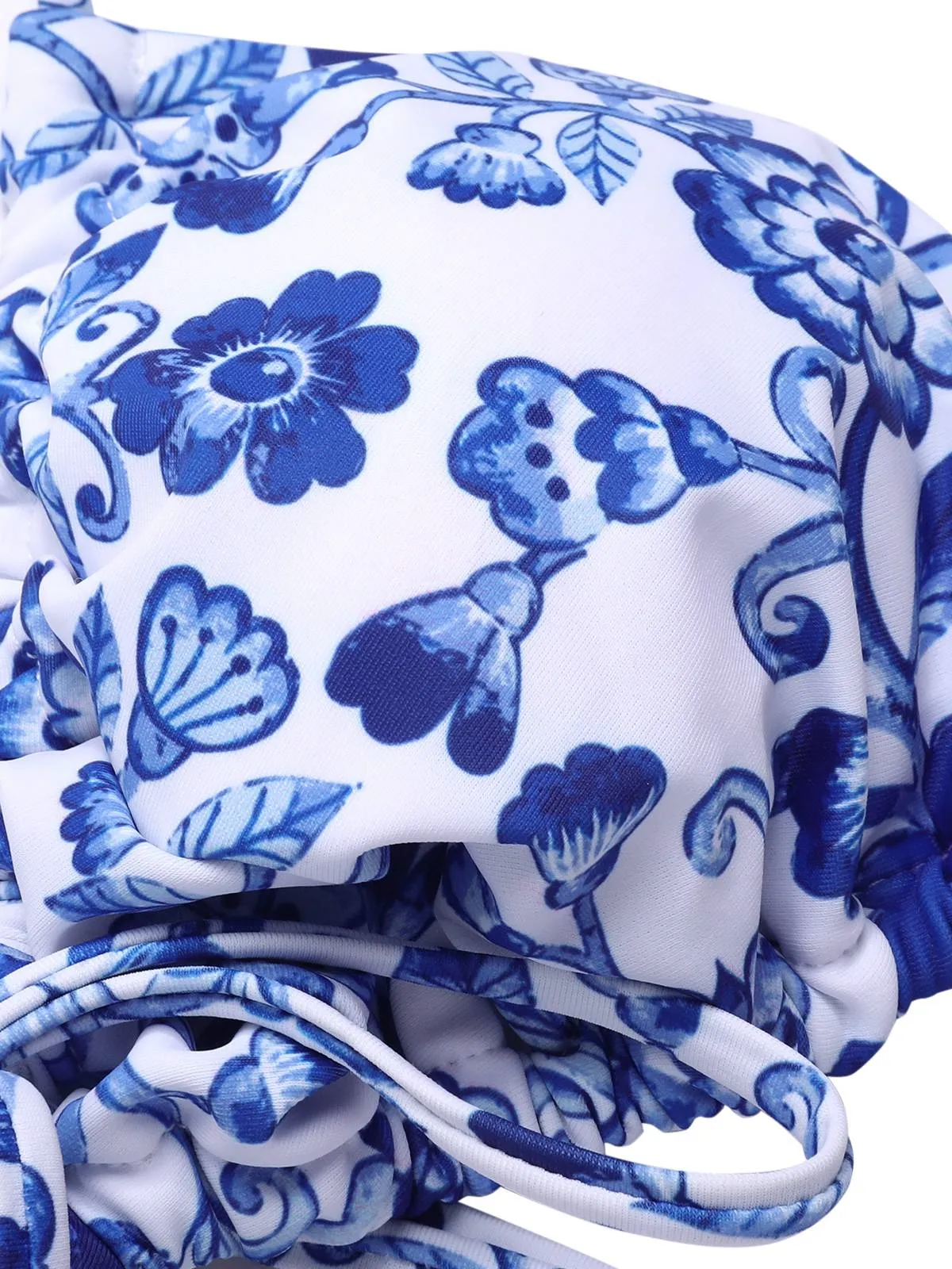 Blue & White 1950s Porcelain Strappy Bikini sold by Retro Stage product image thumbnail 4