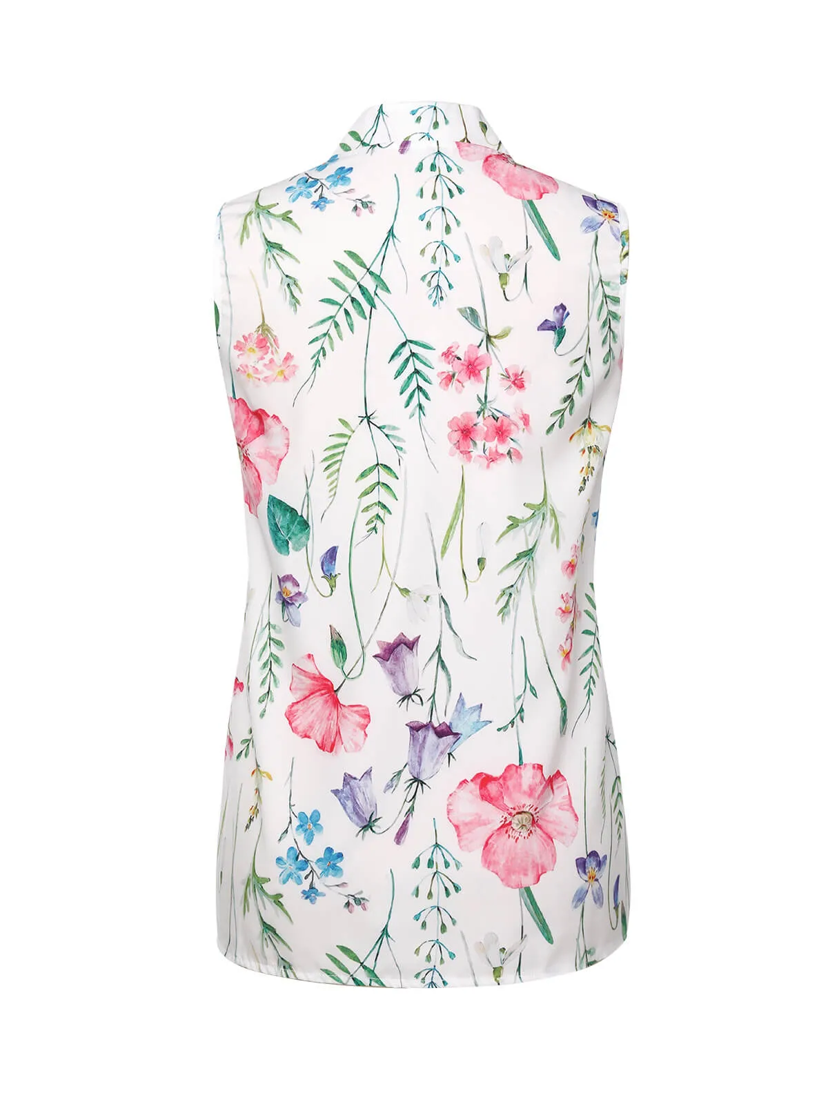 Multicolor 1960s Floral Surplice V Neck Tops sold by Retro Stage product image thumbnail 3