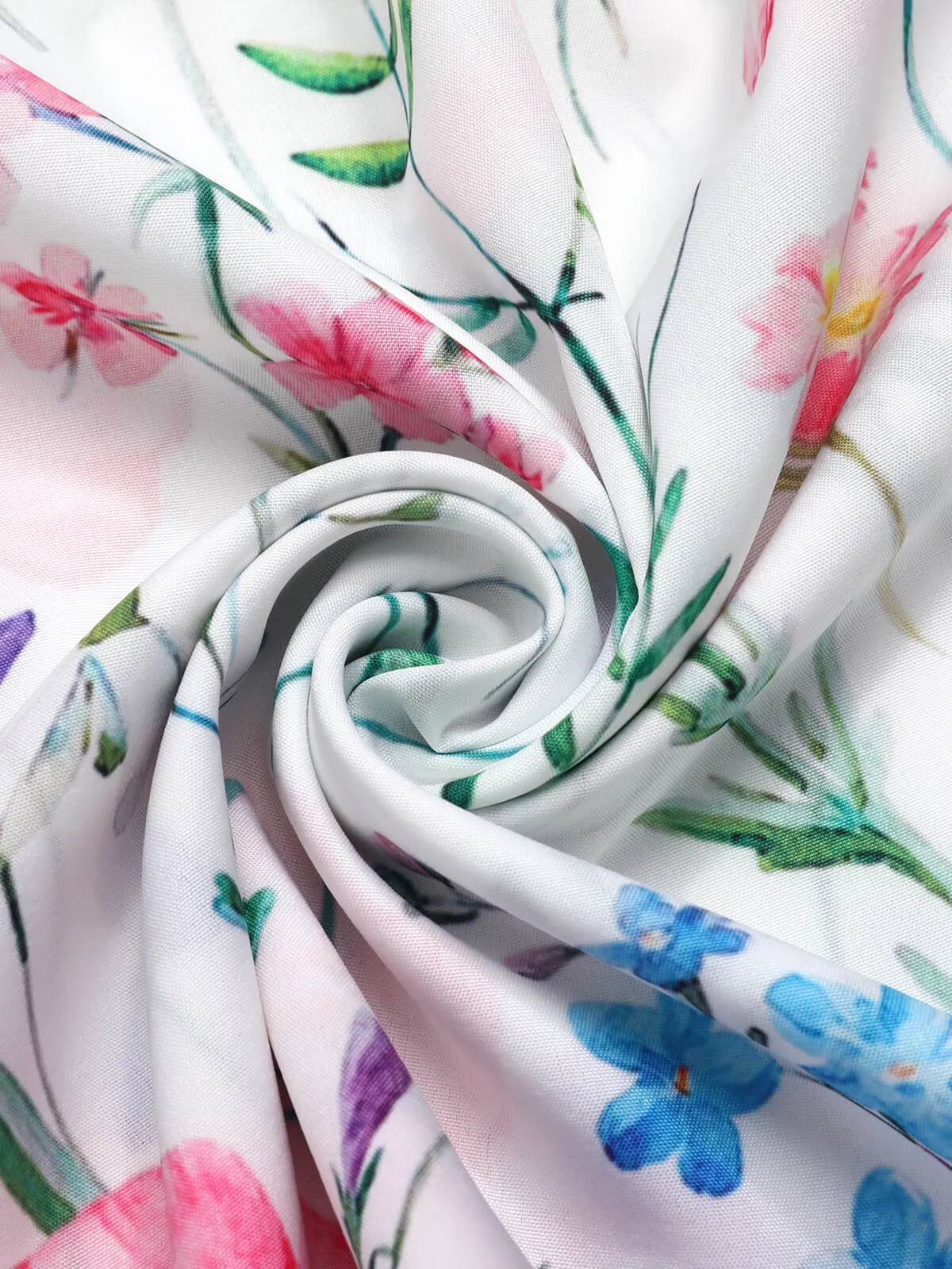 Multicolor 1960s Floral Surplice V Neck Tops sold by Retro Stage product image thumbnail 4