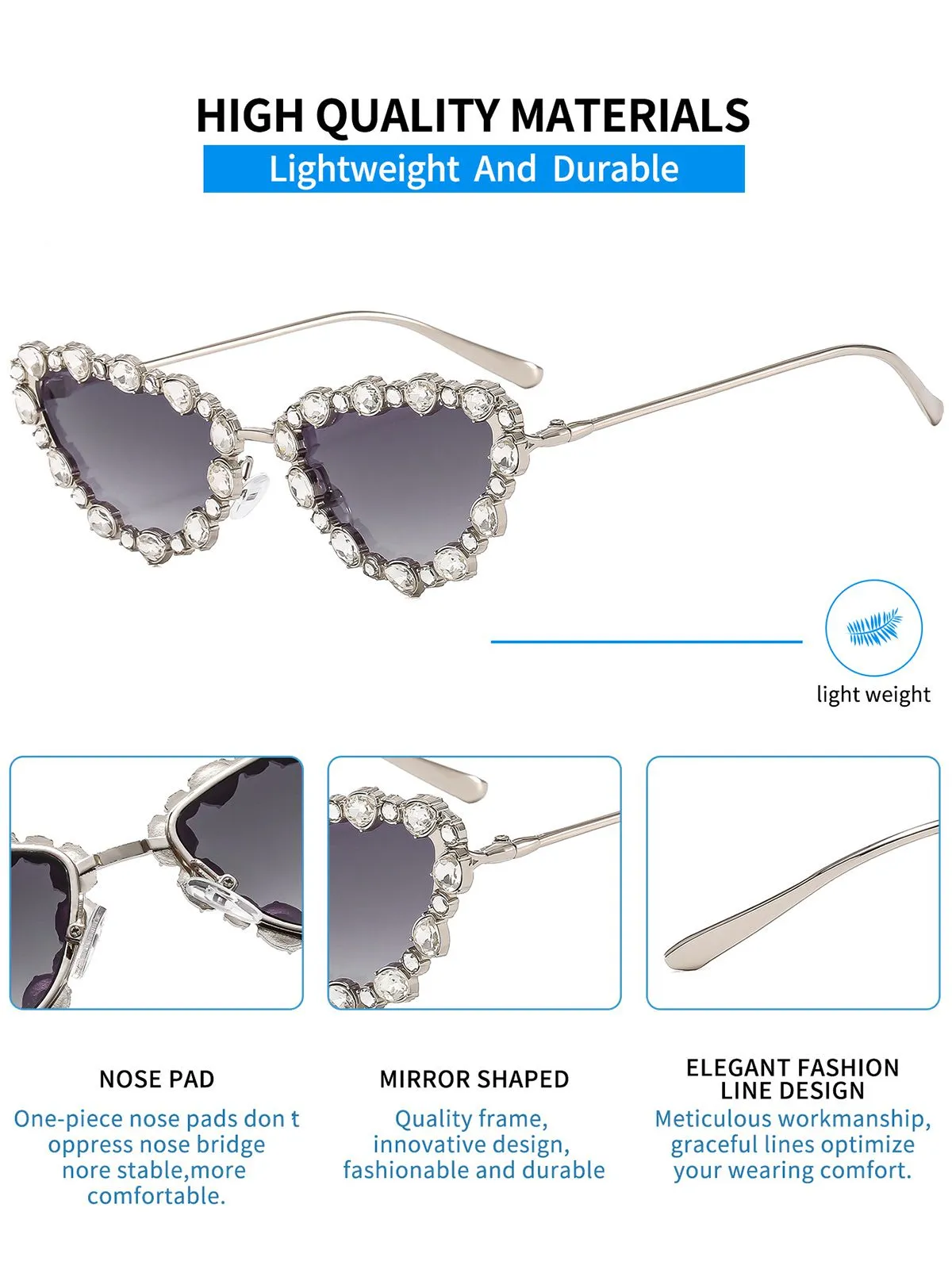 Vintage Diamond Cat Eye Sunglasses sold by Retro Stage product image thumbnail 5