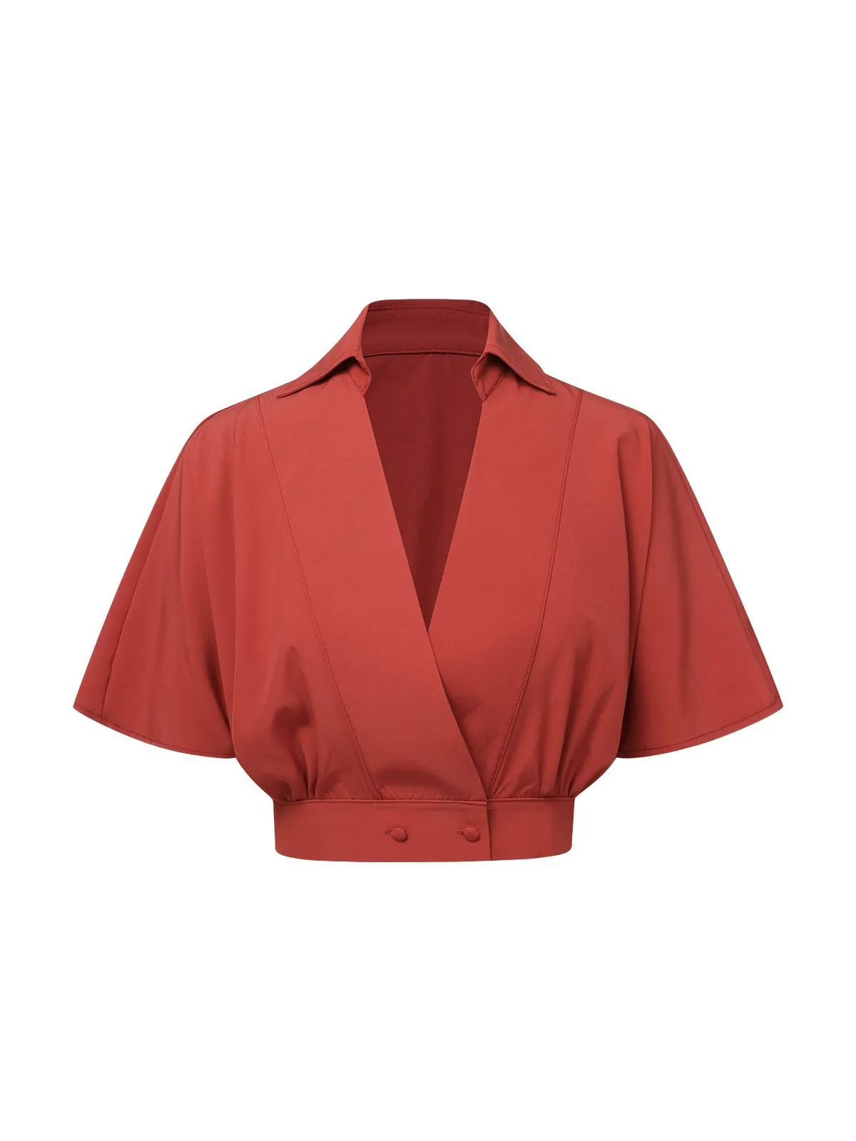 2PCS 1930s Solid Dolman Blouse & Floral Pants sold by Retro Stage product image thumbnail 3