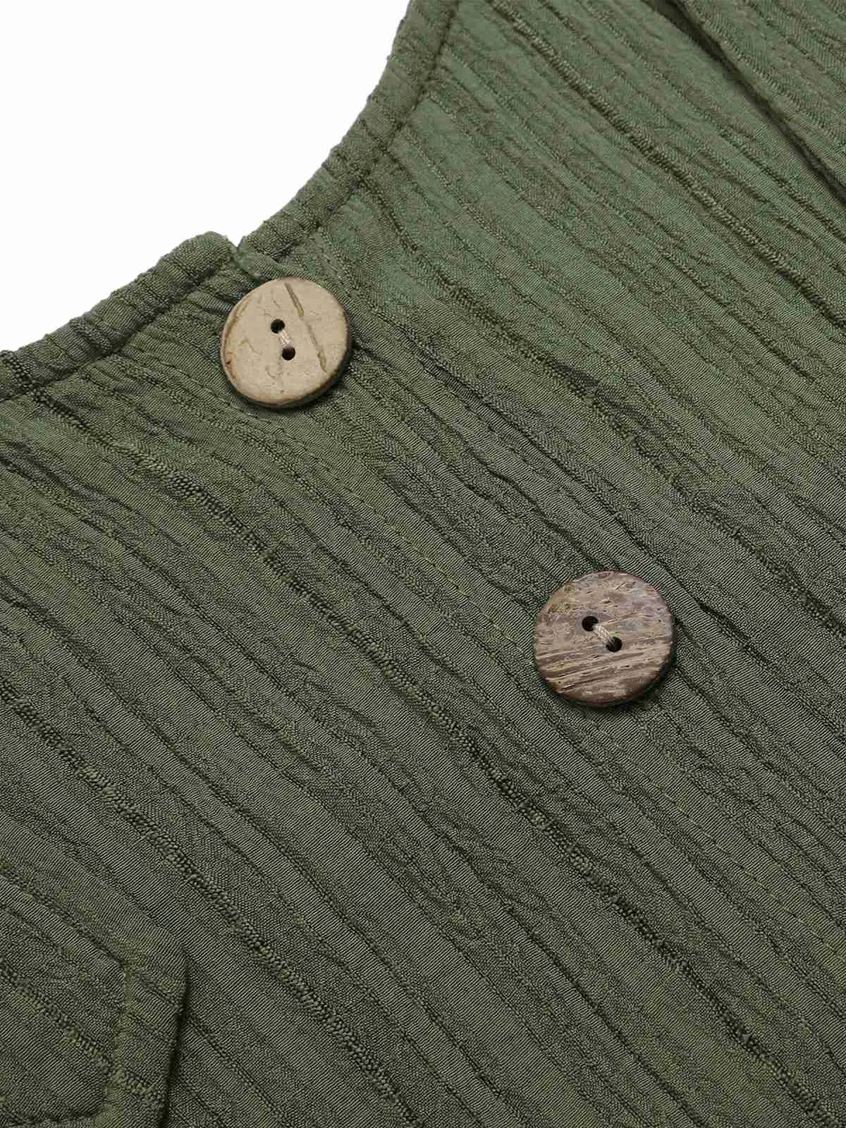 Army Green 1930s Loose Pleated Jumpsuit sold by Retro Stage product image thumbnail 4
