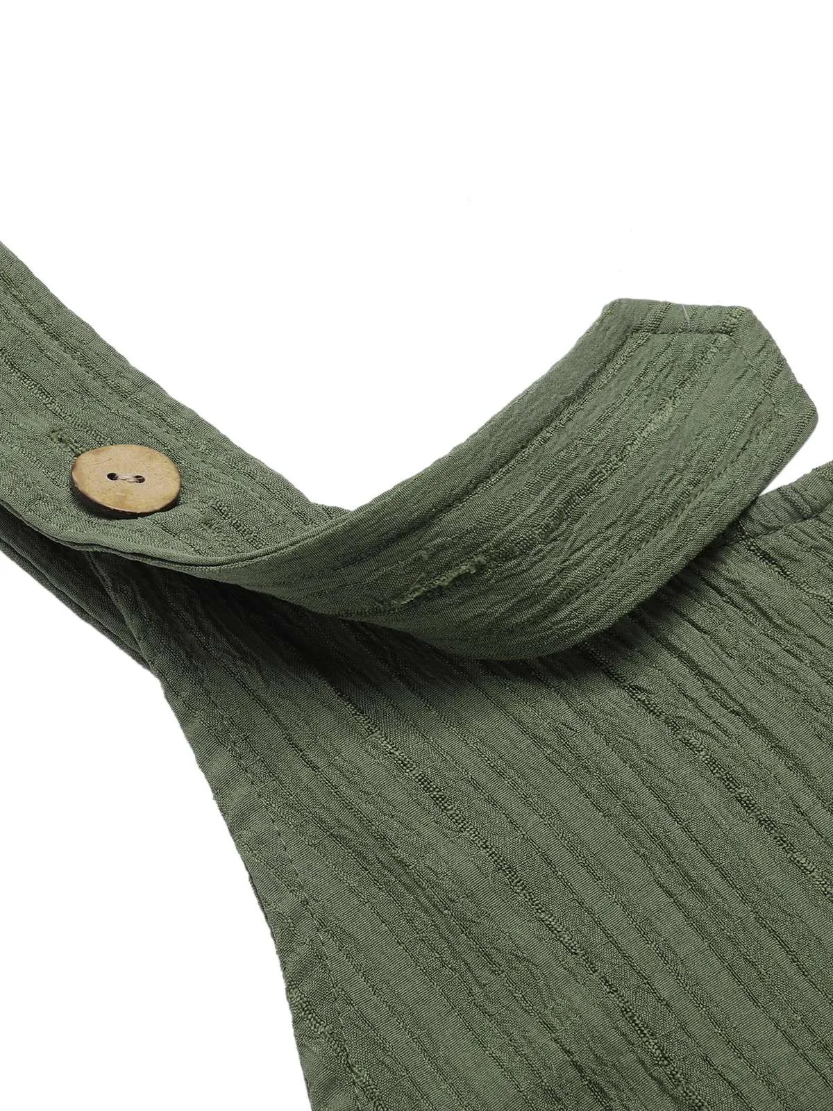 Army Green 1930s Loose Pleated Jumpsuit sold by Retro Stage product image thumbnail 3