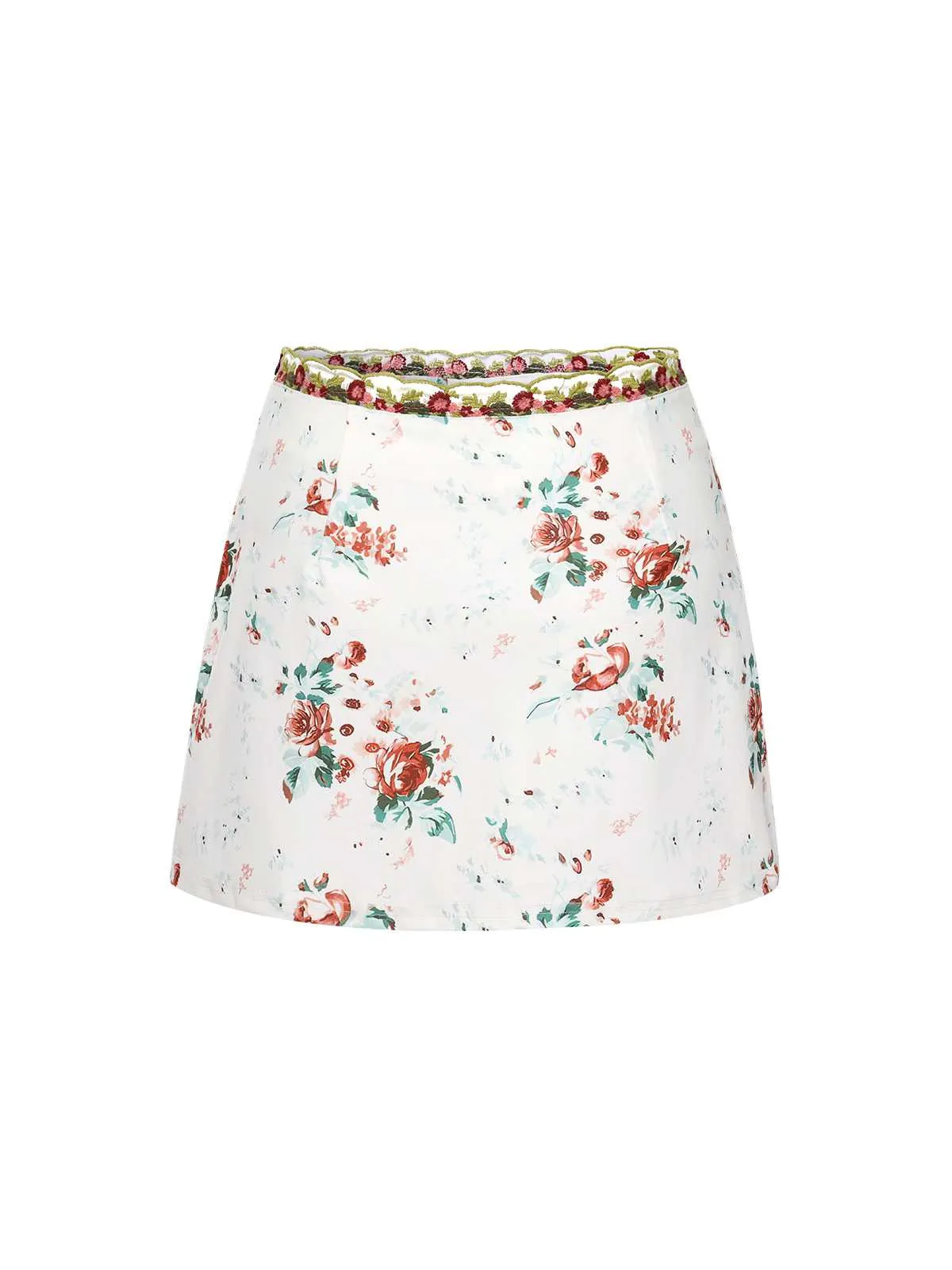 2PCS 1960s Floral Strap Slit Vest & Lace Skirt sold by Retro Stage product image thumbnail 3