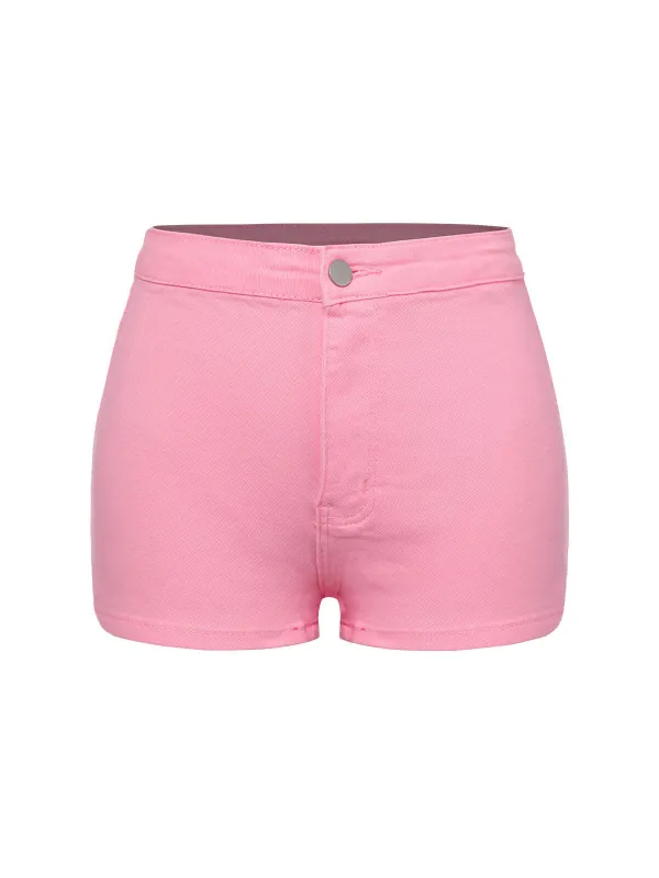 1960s Solid Colored Denim Shorts sold by Retro Stage