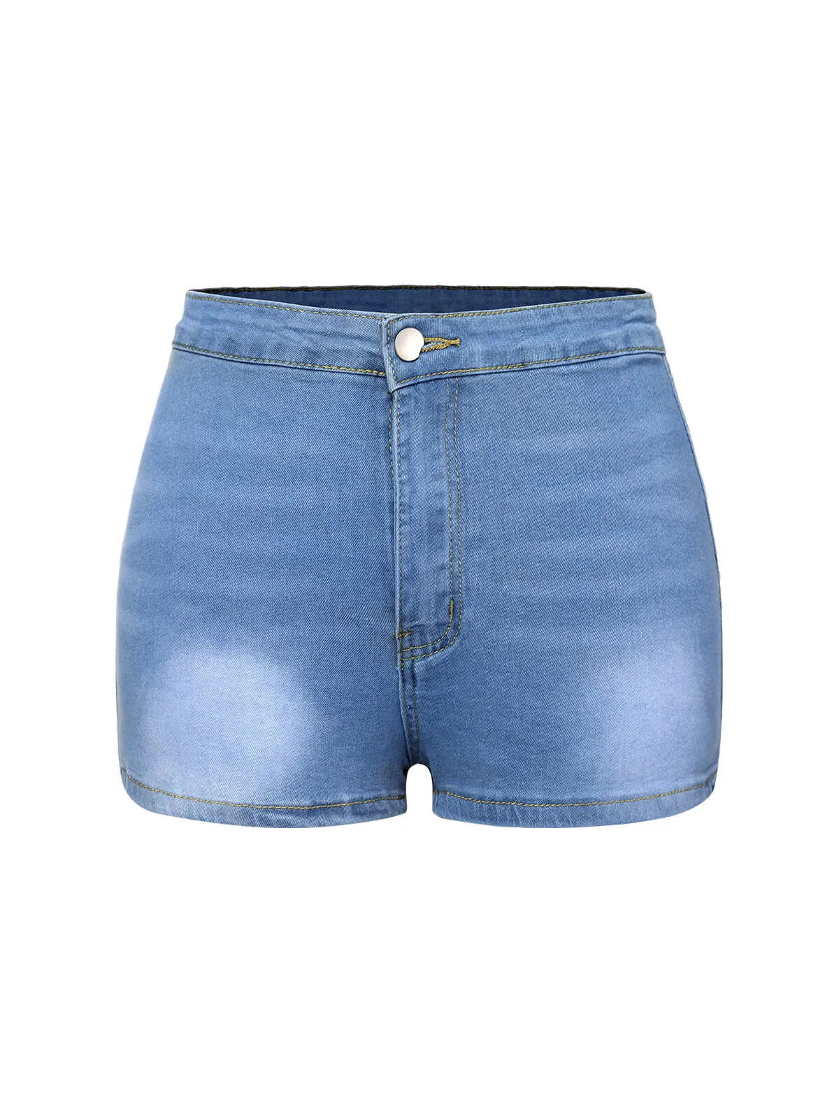 1960s Solid Colored Denim Shorts sold by Retro Stage product image thumbnail 5